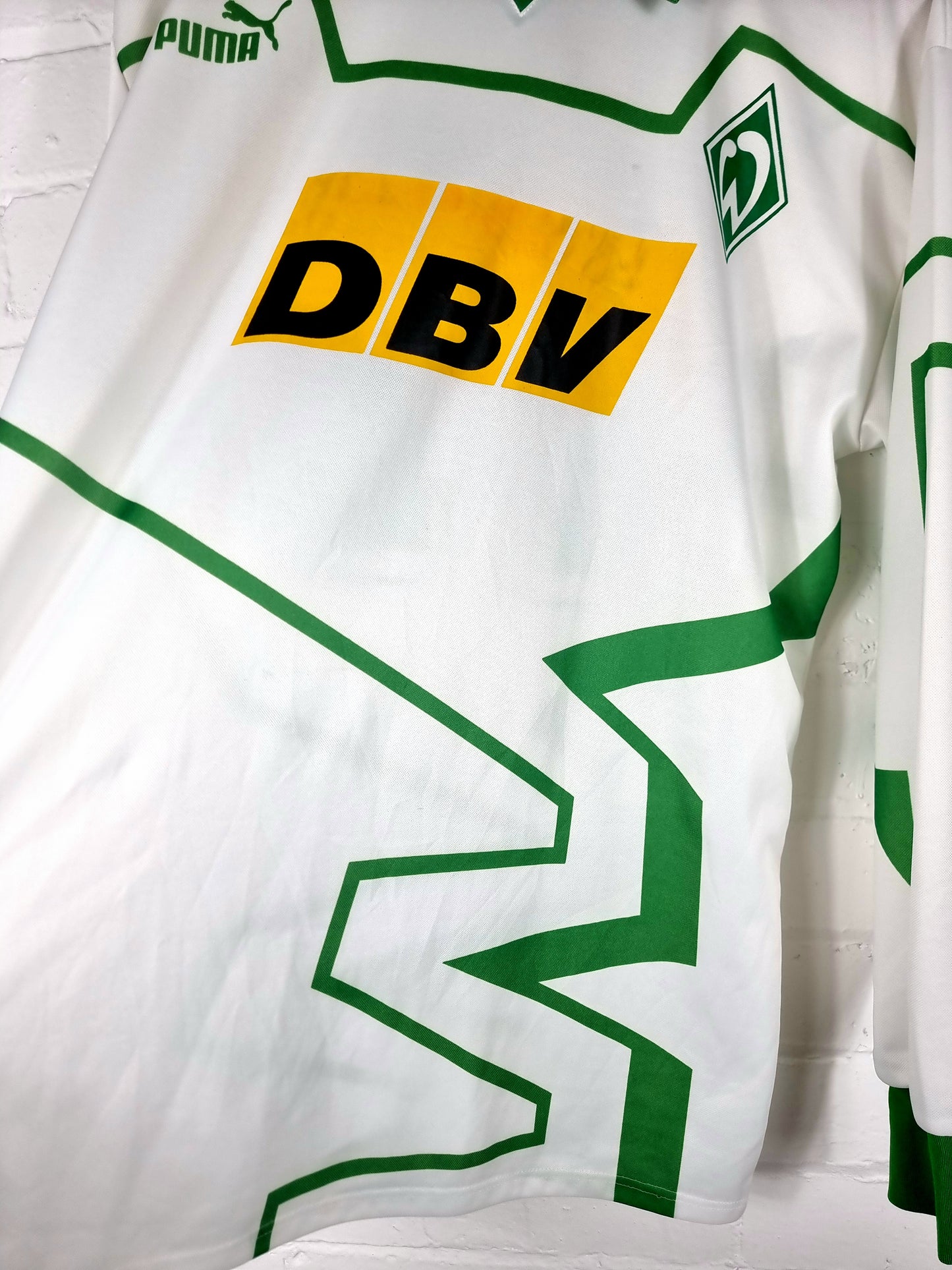Puma Werder Bremen 1992/94 Long Sleeve Player Issue Home Shirt Large