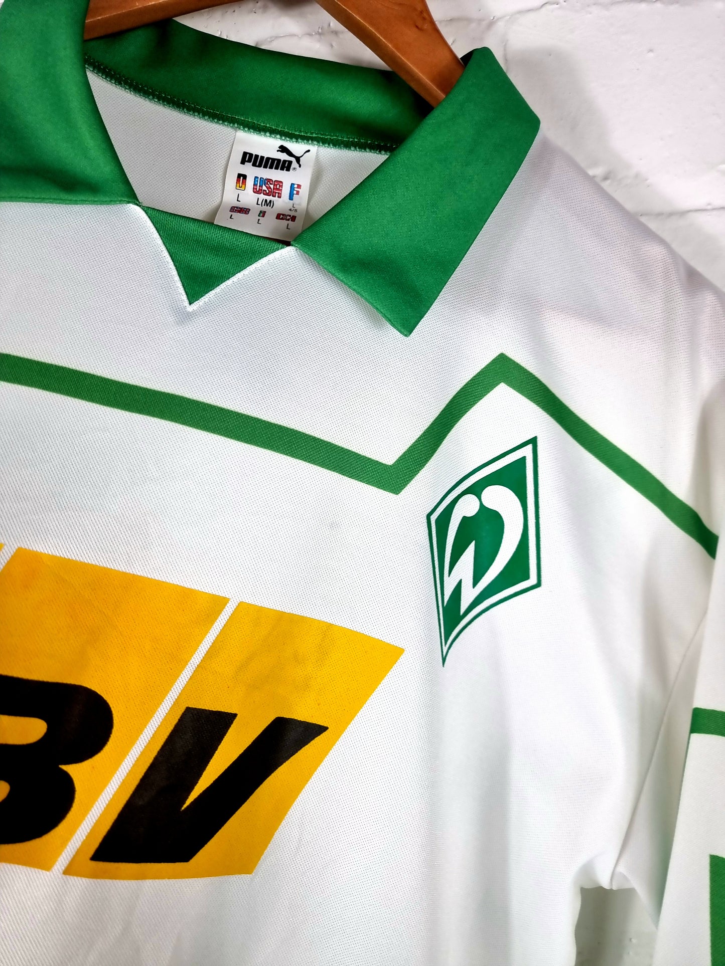 Puma Werder Bremen 1992/94 Long Sleeve Player Issue Home Shirt Large