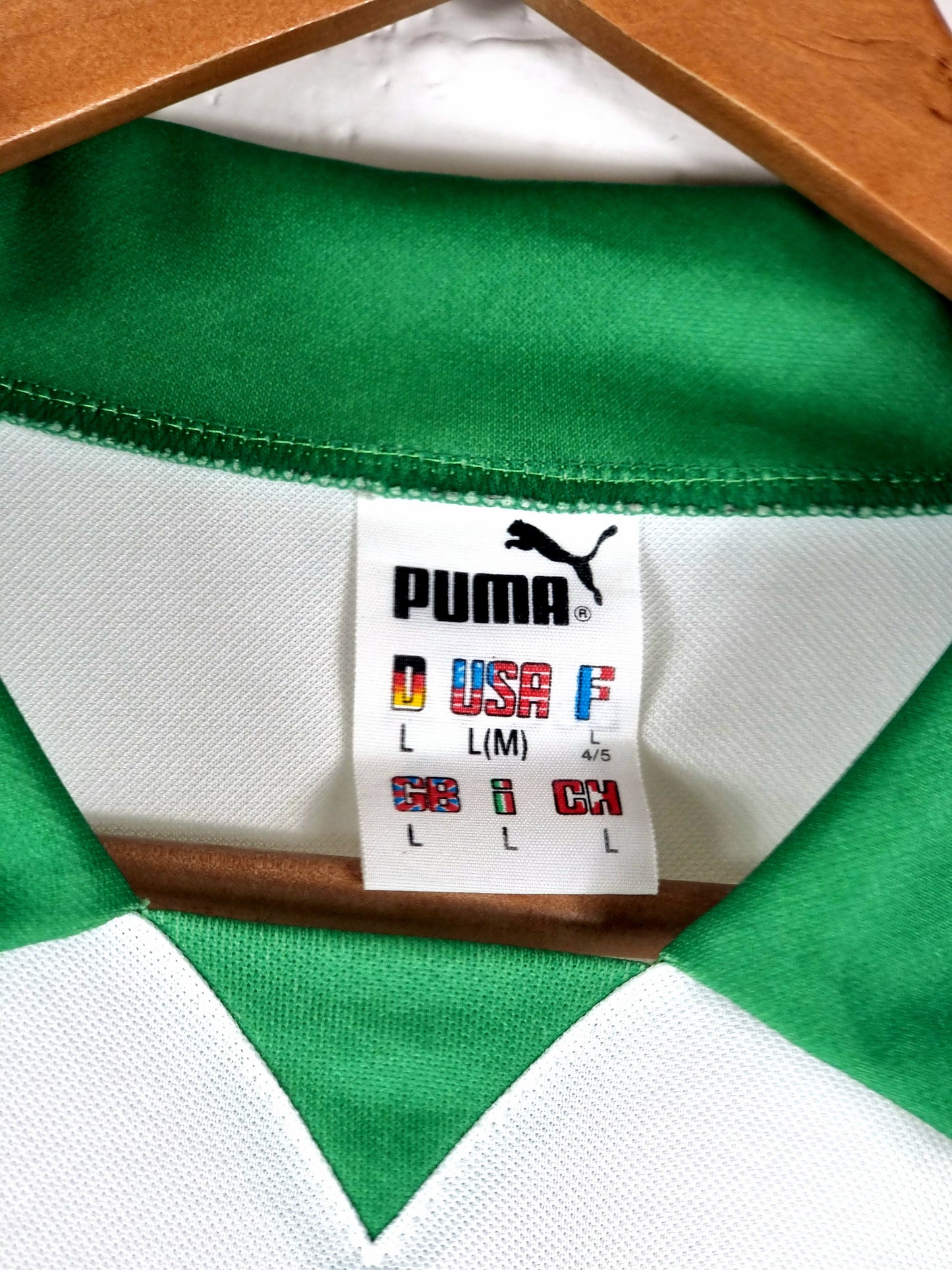 Puma Werder Bremen 1992/94 Long Sleeve Player Issue Home Shirt Large