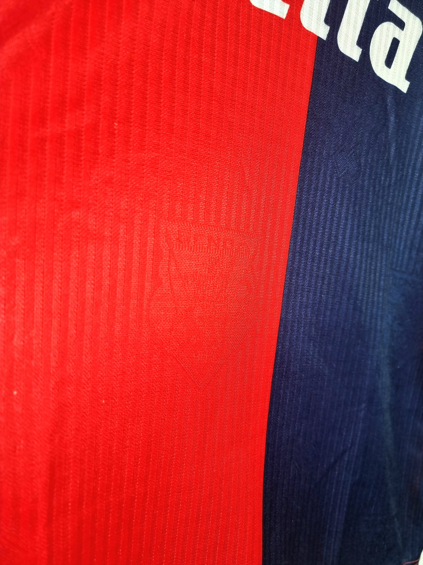 Errea Genoa 1990/91 Long Sleeve Home Shirt Medium