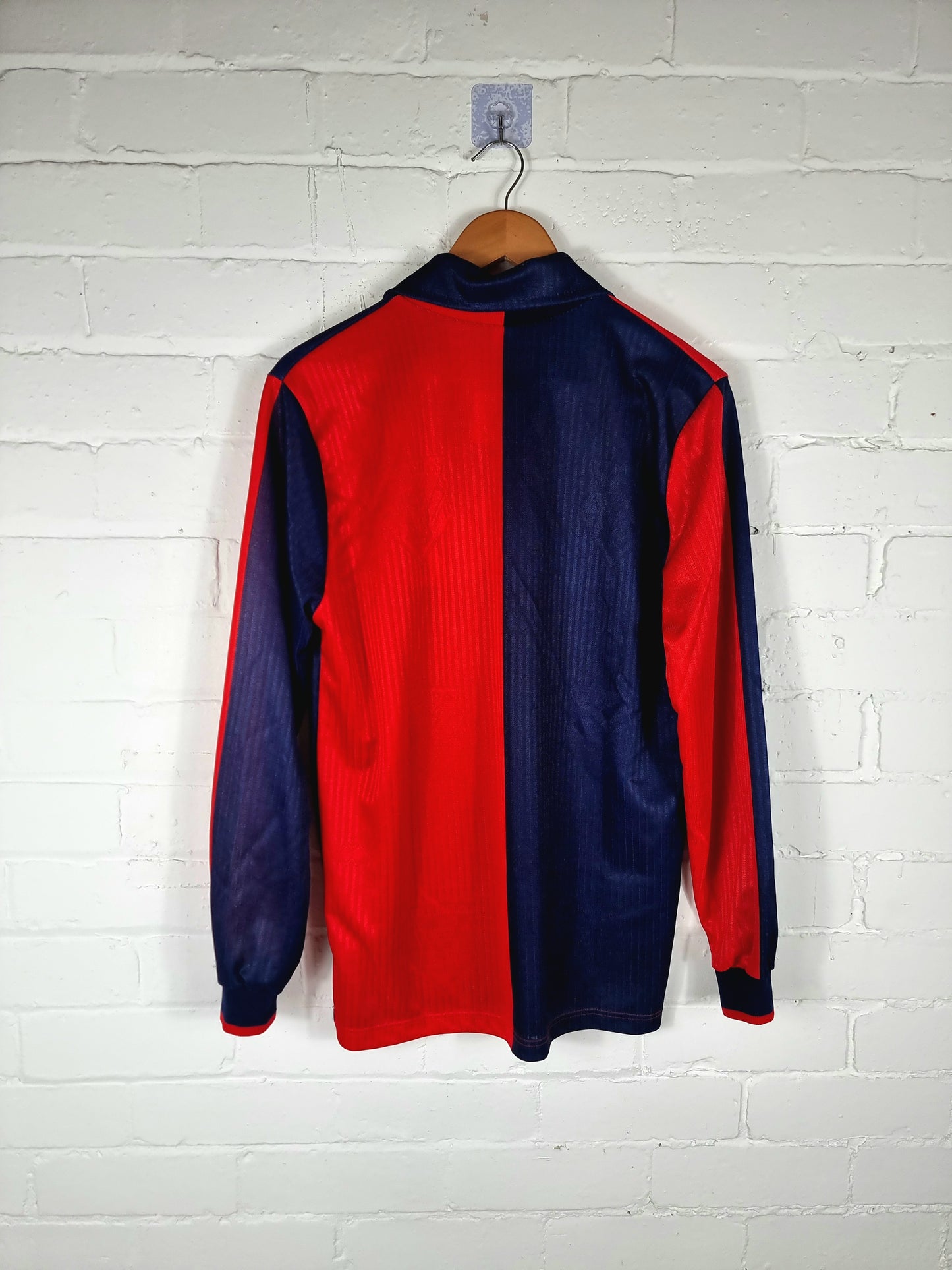 Errea Genoa 1990/91 Long Sleeve Home Shirt Medium