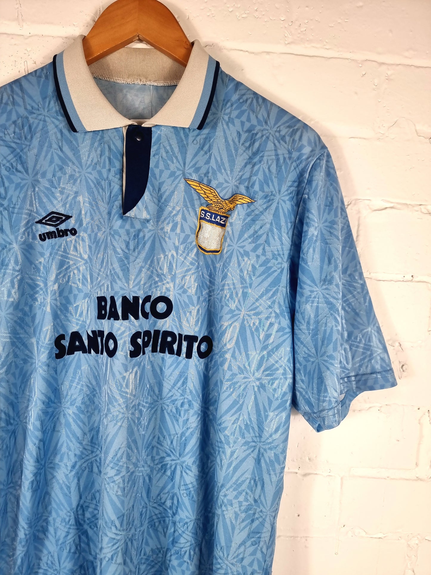 Umbro Lazio 1991/92 Match Issue Home Shirt XL