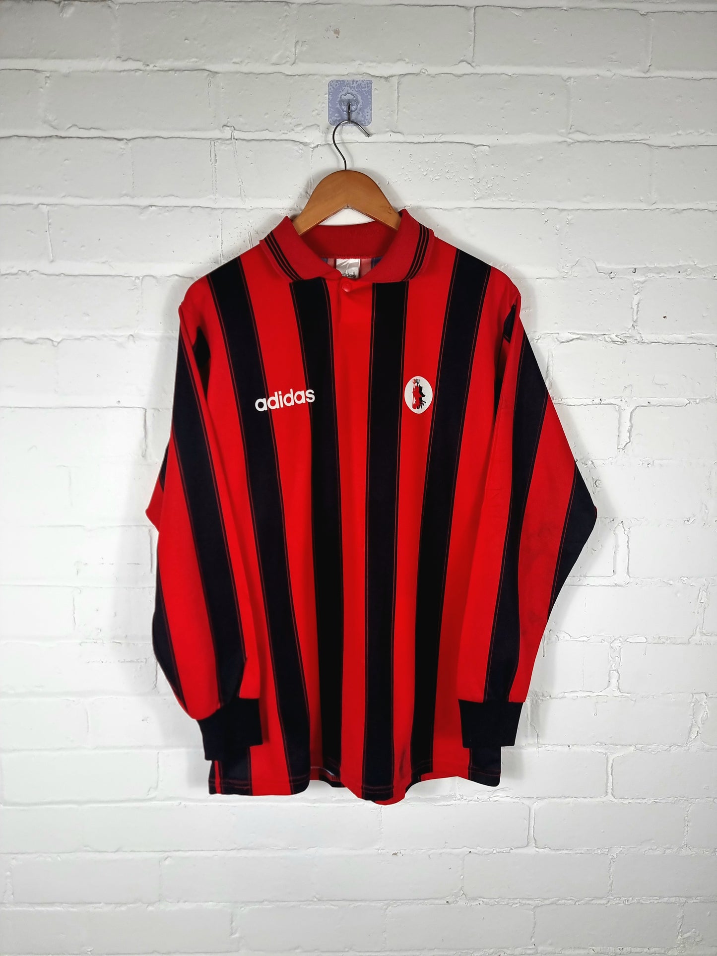 Adidas Foggia 1995/96 'Oshadogan 20' Match Issue Long Sleeve Home Shirt XL