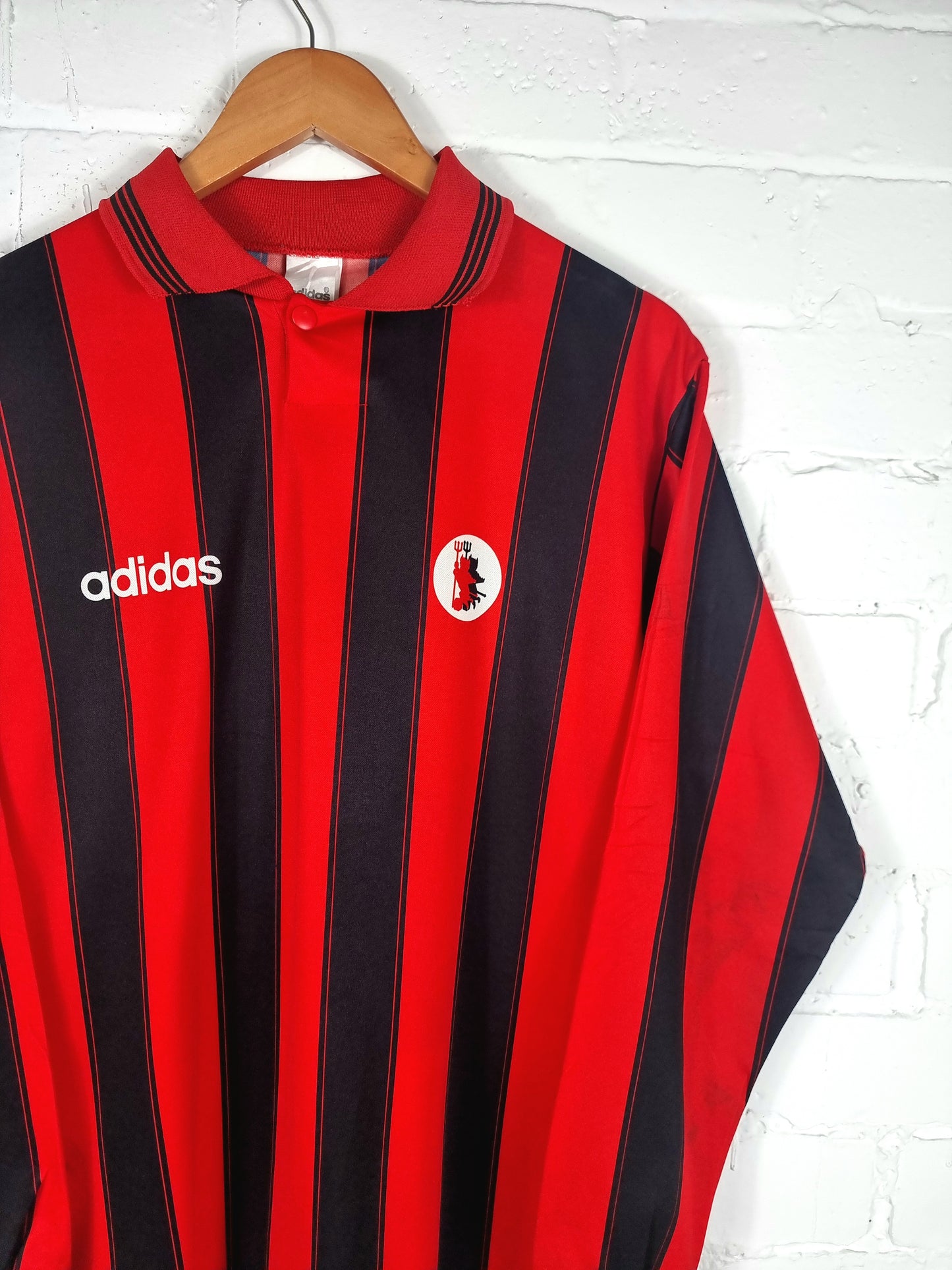 Adidas Foggia 1995/96 'Oshadogan 20' Match Issue Long Sleeve Home Shirt XL