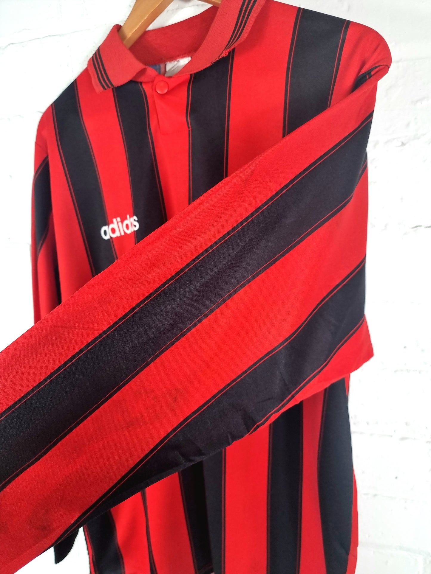 Adidas Foggia 1995/96 'Oshadogan 20' Match Issue Long Sleeve Home Shirt XL