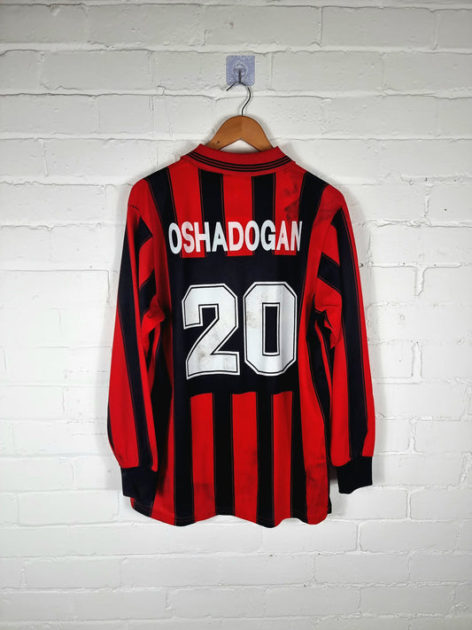 Adidas Foggia 1995/96 'Oshadogan 20' Match Issue Long Sleeve Home Shirt XL