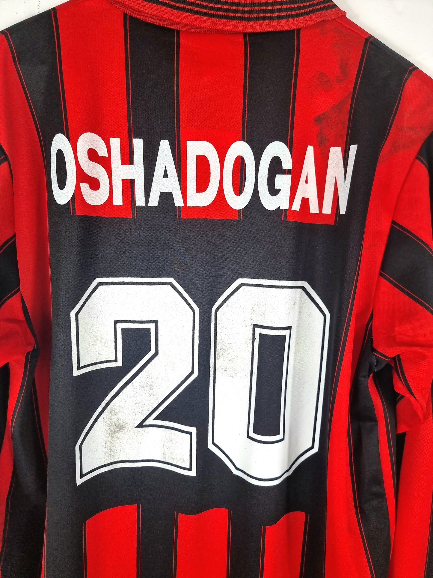 Adidas Foggia 1995/96 'Oshadogan 20' Match Issue Long Sleeve Home Shirt XL