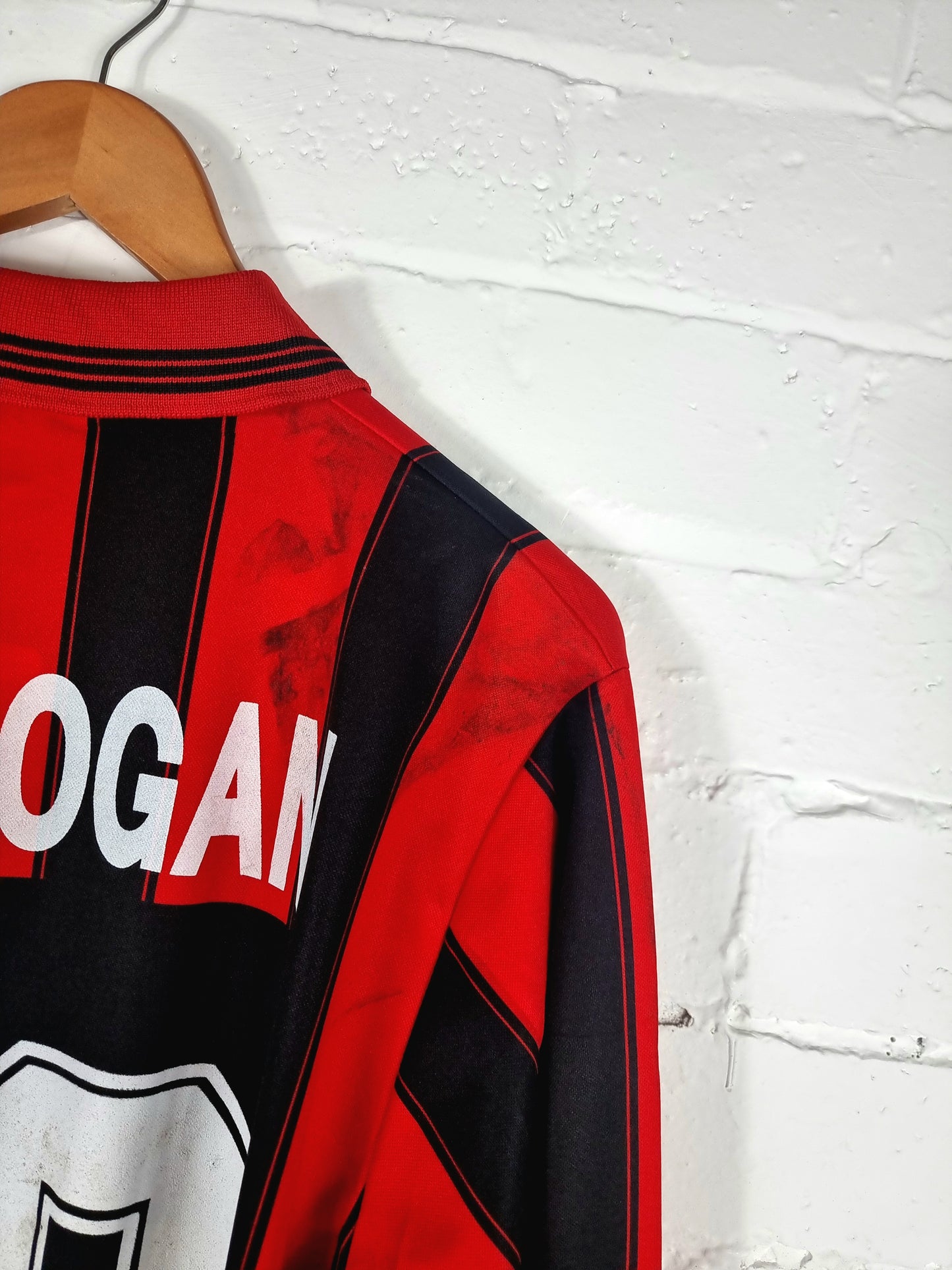Adidas Foggia 1995/96 'Oshadogan 20' Match Issue Long Sleeve Home Shirt XL