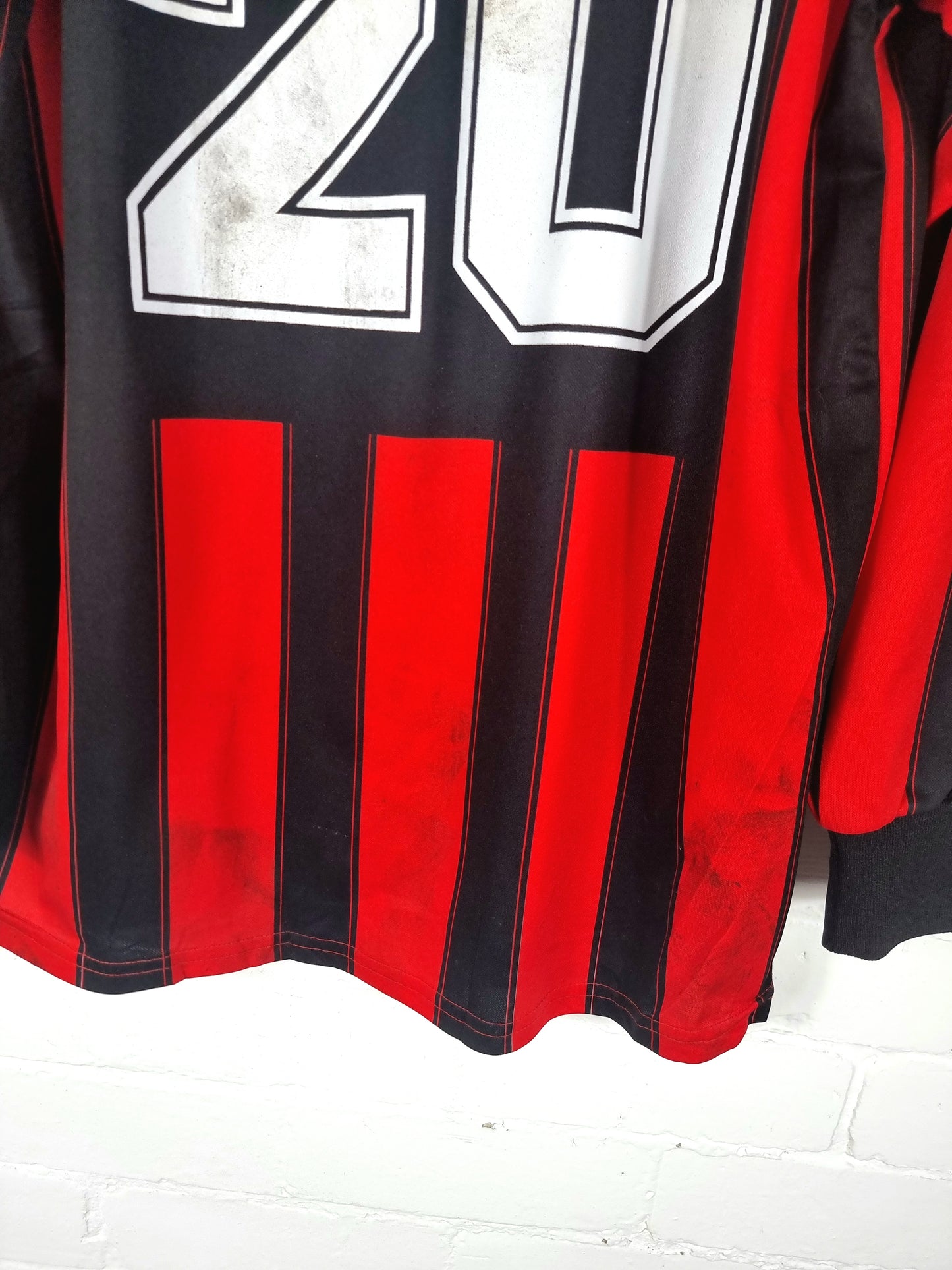 Adidas Foggia 1995/96 'Oshadogan 20' Match Issue Long Sleeve Home Shirt XL
