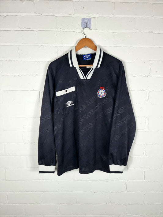 Umbro Football League 1990s Referee's Long Sleeve Shirt XL