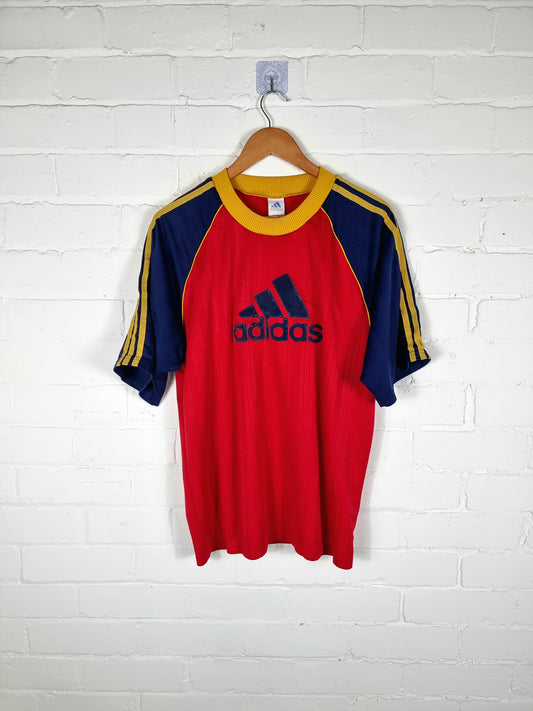 Adidas Vintage 1990s Training Football Shirt Template Large