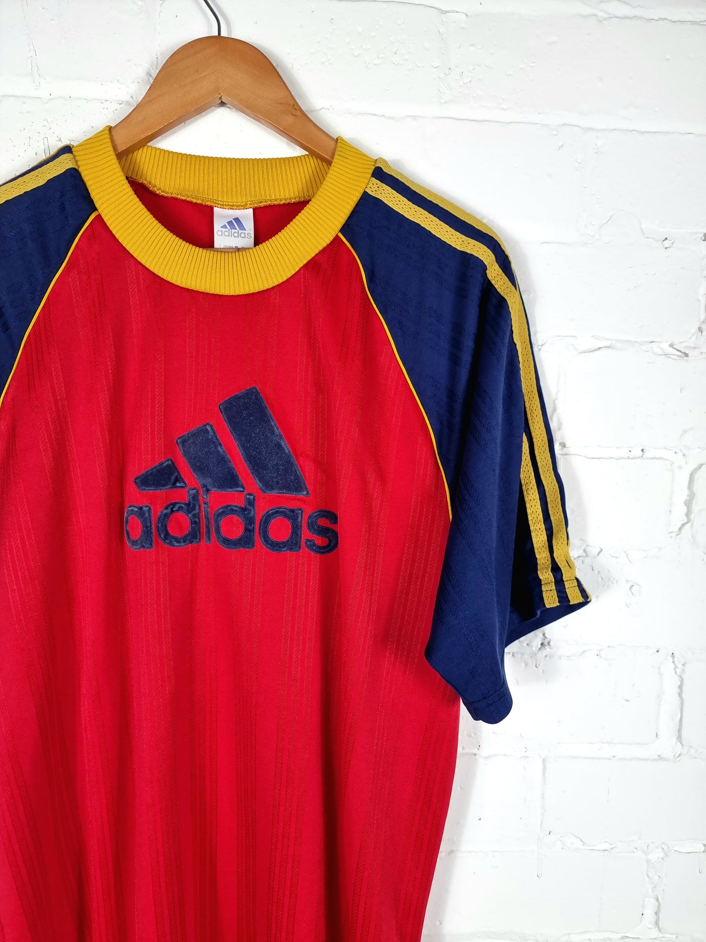 Adidas Vintage 1990s Training Football Shirt Template Large