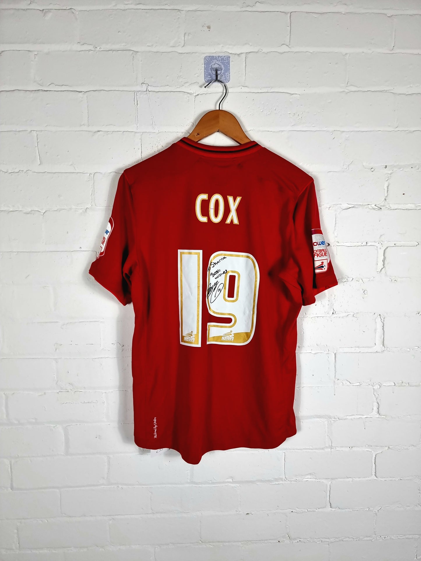Umbro Nottingham Forest 2012/13 'Cox 19' Signed Home Shirt Large
