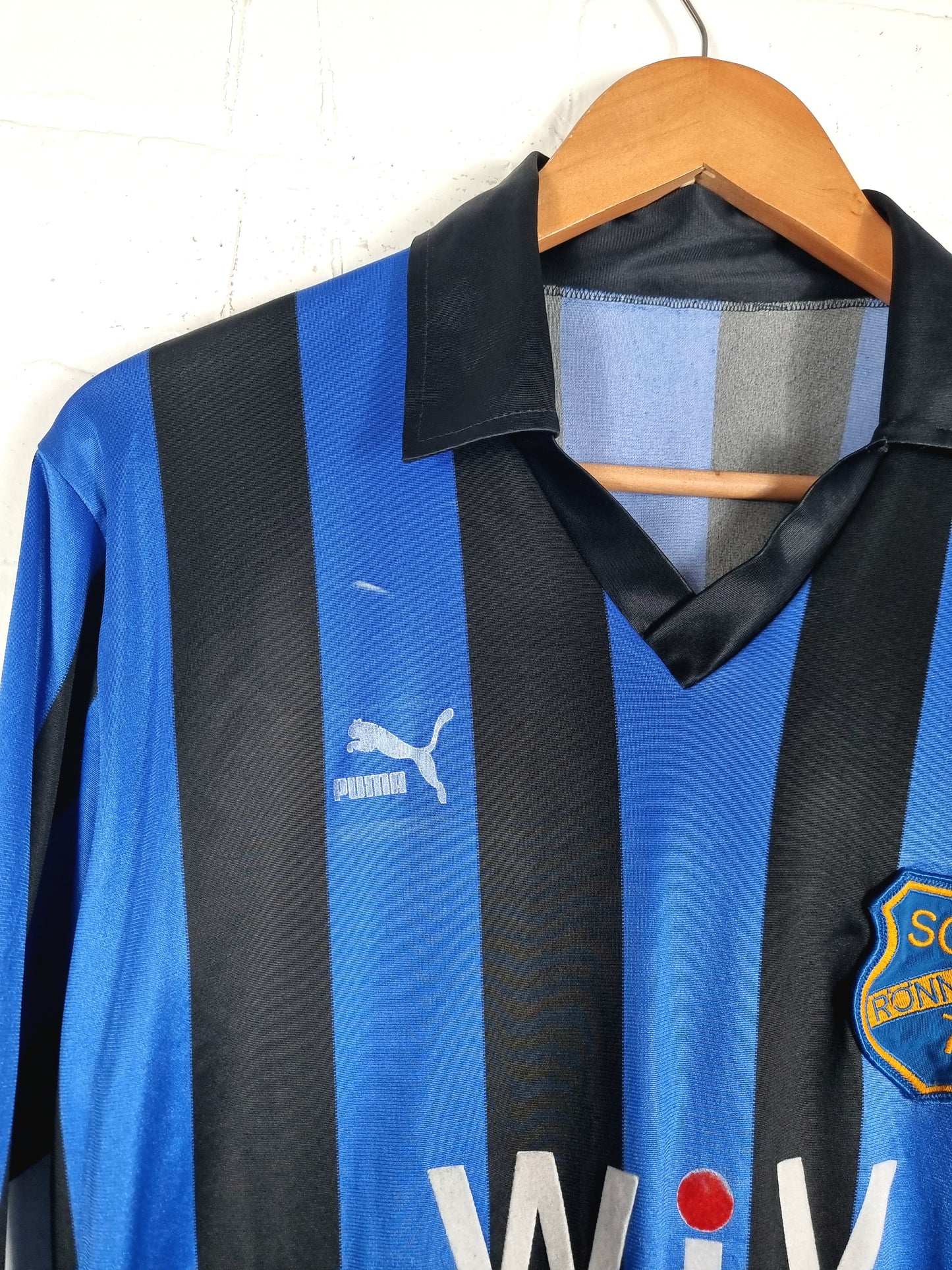 Puma SC Ronnau 74 1980s Long Sleeve Football Shirt Large