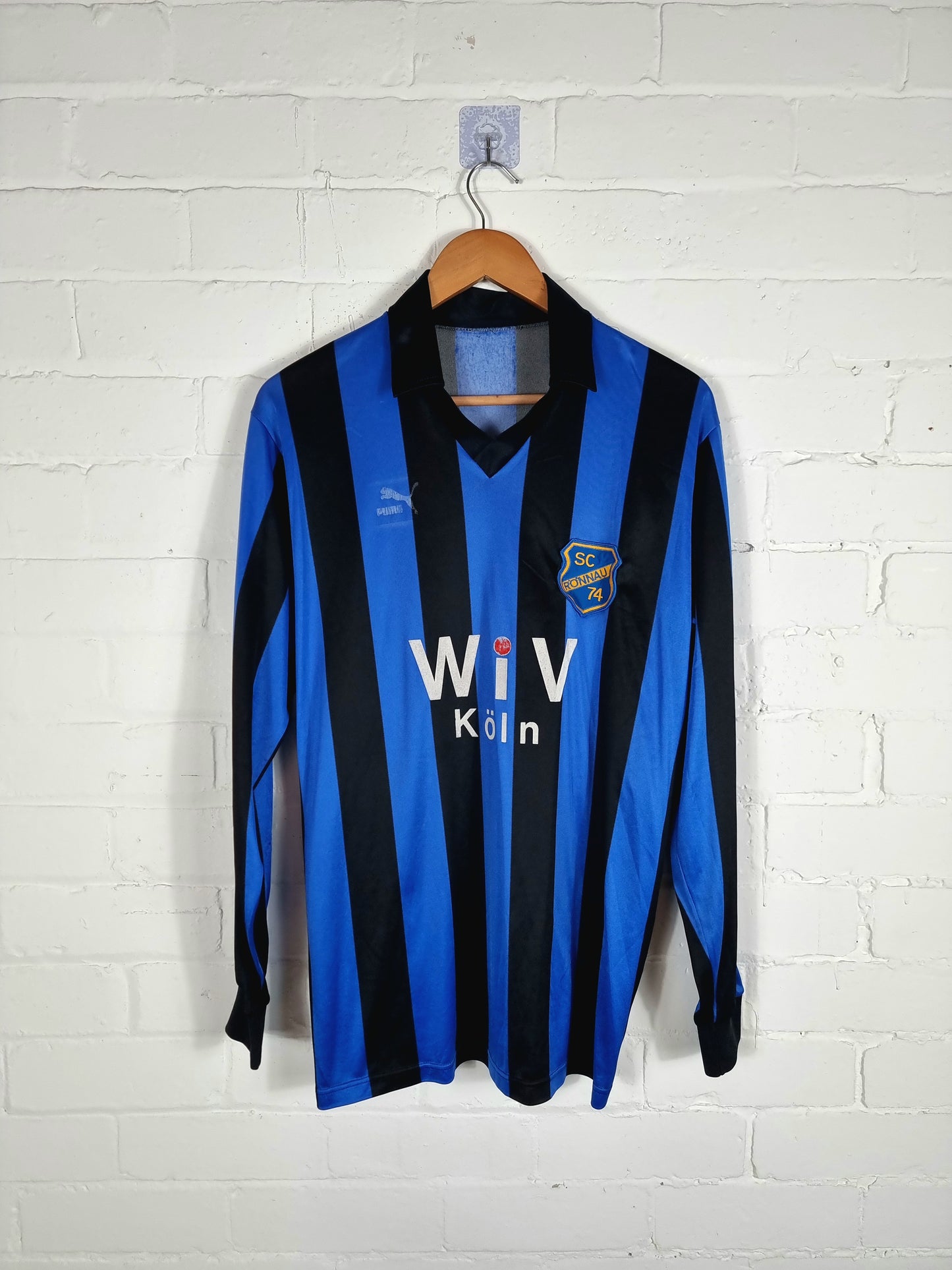 Puma SC Ronnau 74 1980s Long Sleeve Football Shirt Large