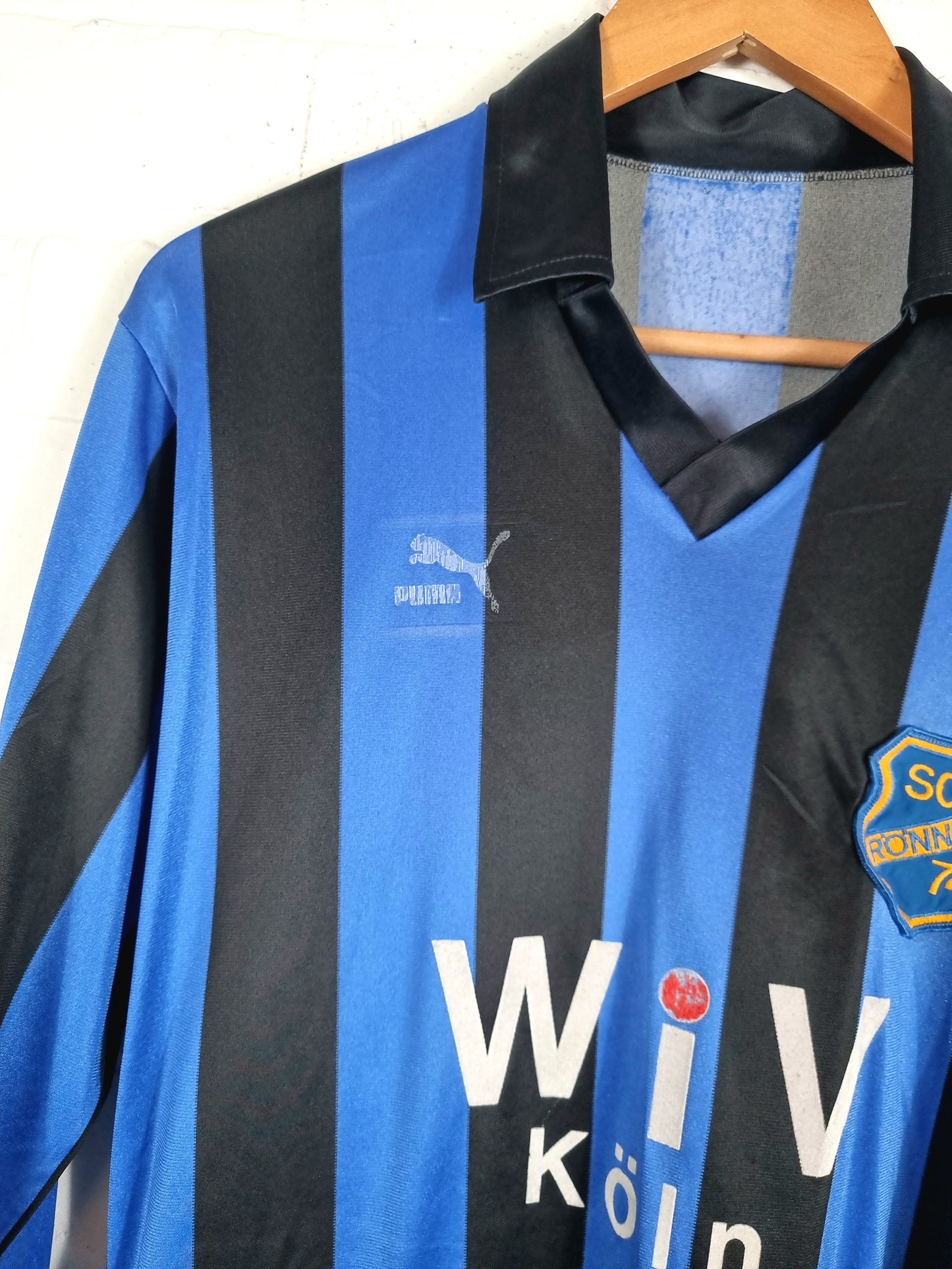 Puma SC Ronnau 74 1980s Long Sleeve Football Shirt Large