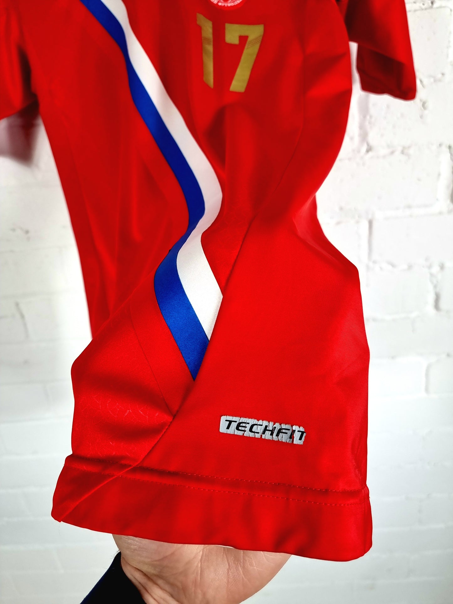 Adidas Techfit Russia 2012/14 'Dzagoev 17' Player Issue Home Shirt Medium