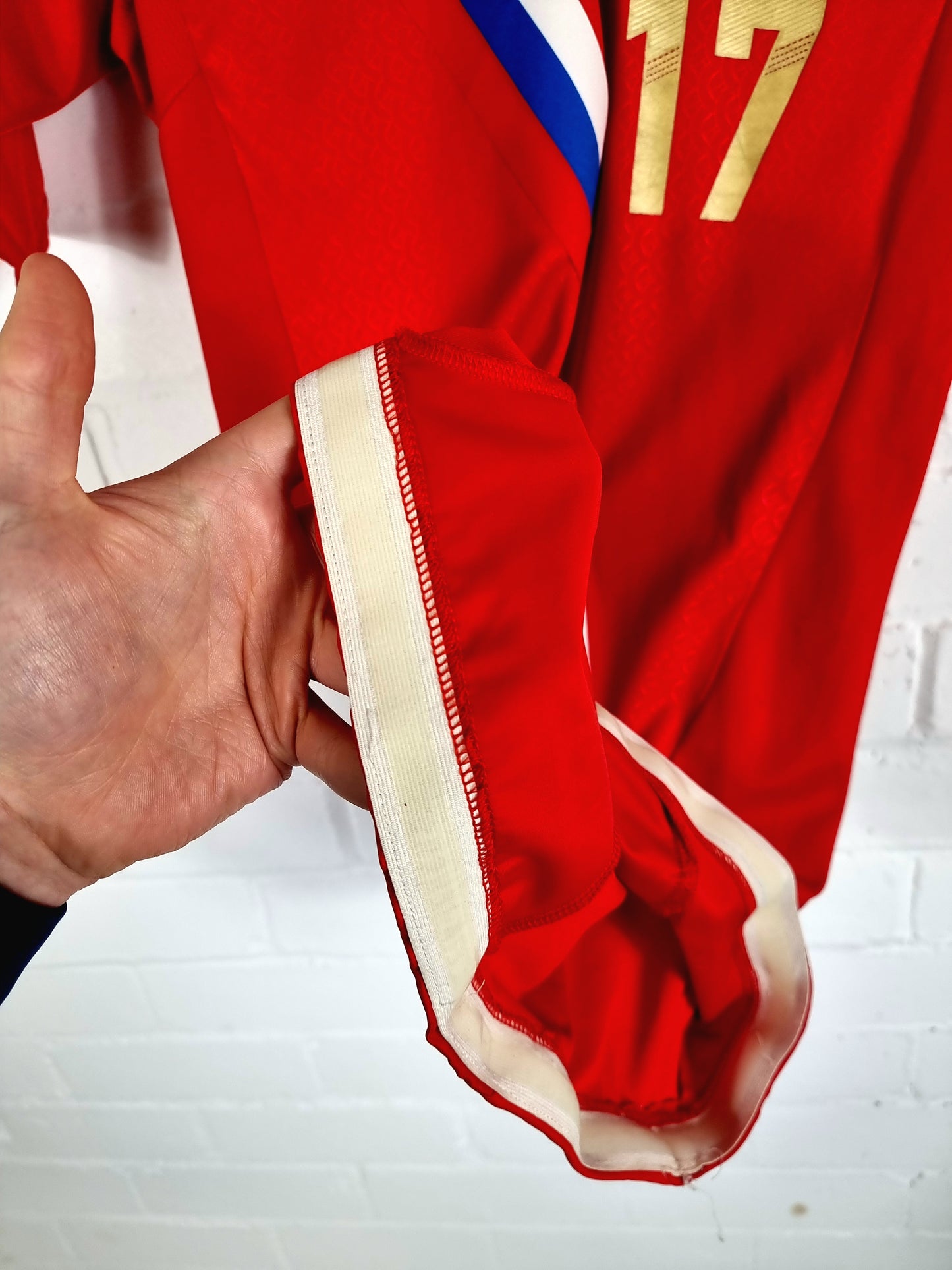 Adidas Techfit Russia 2012/14 'Dzagoev 17' Player Issue Home Shirt Medium