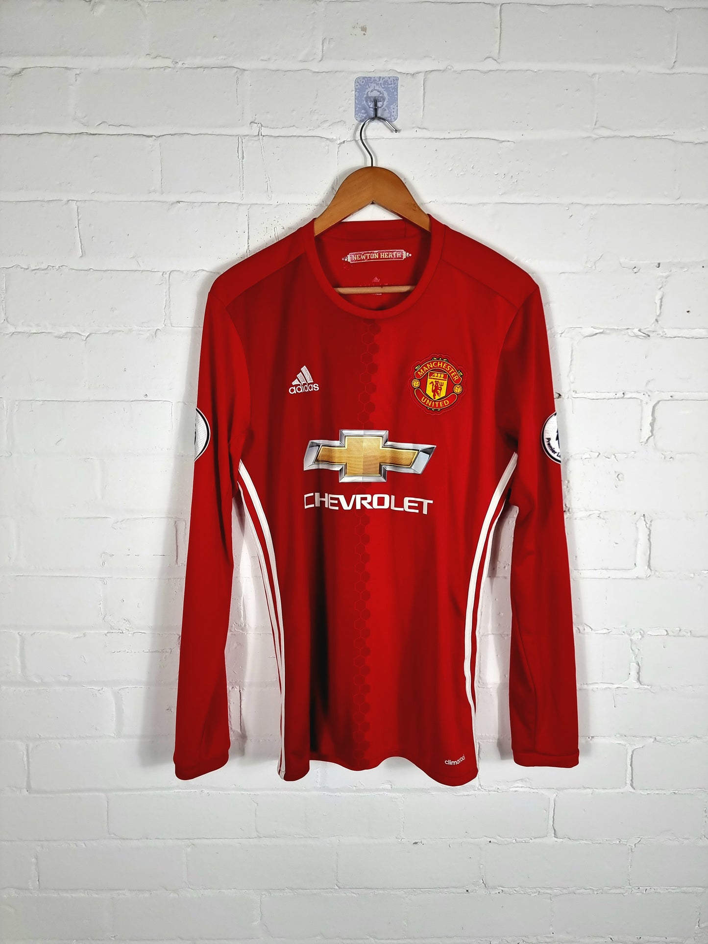 Adidas Manchester United 2016/17 'Ibrahimovic 9' Long Sleeve Home Shirt Medium