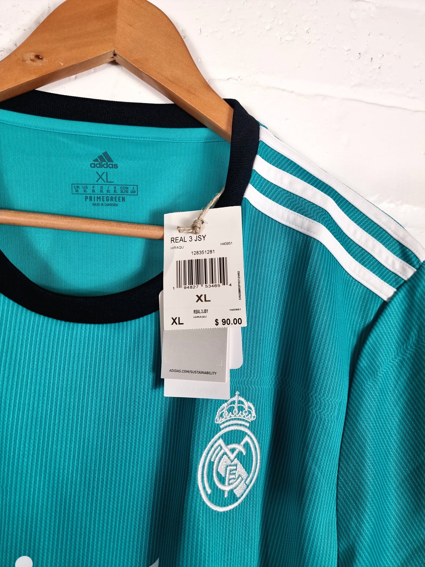 Adidas Real Madrid 2021/22 BNWT Third Shirt XL
