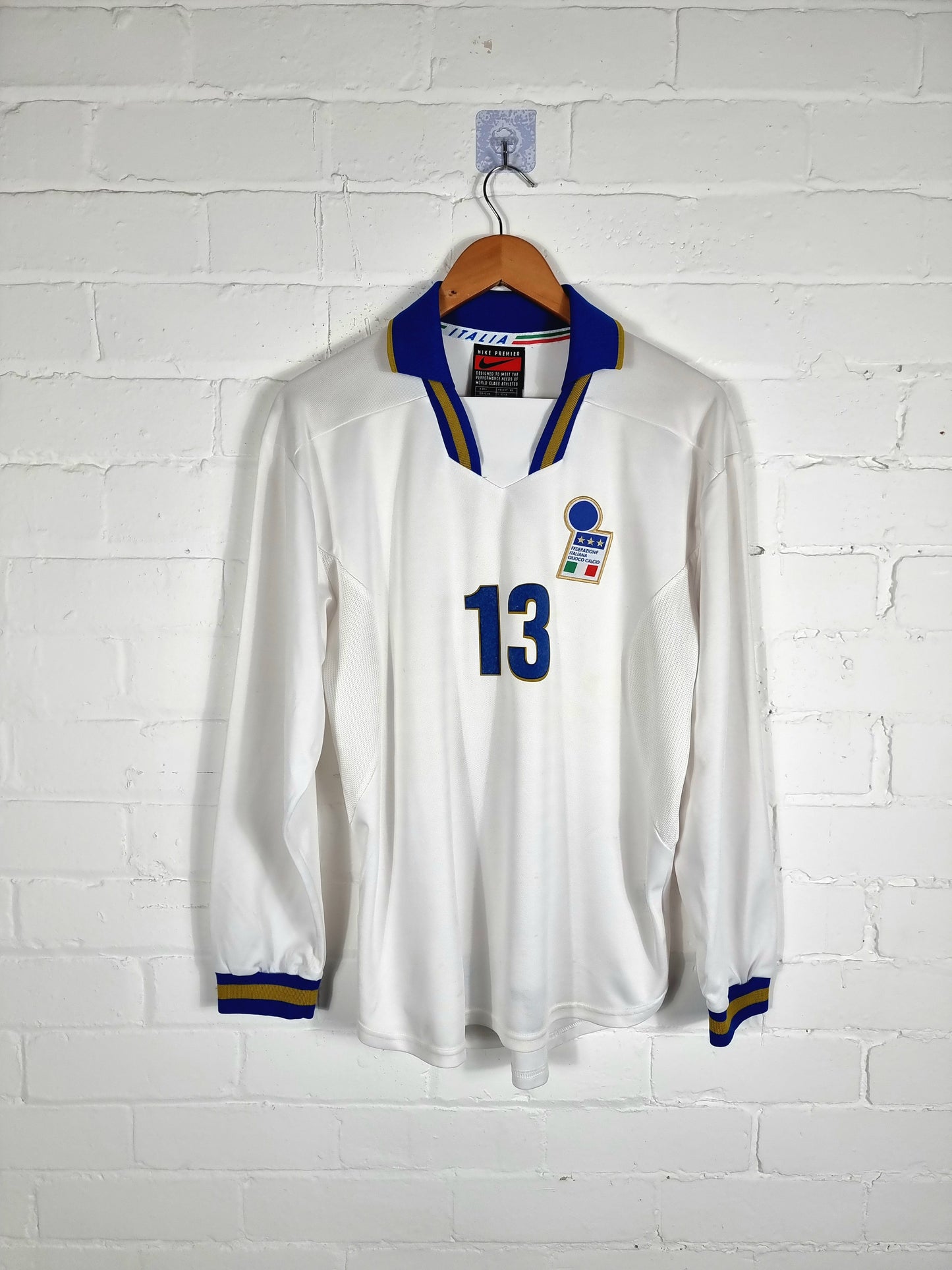 Nike Italy 1996/97 Long Sleeve Match Issue Away Shirt Large