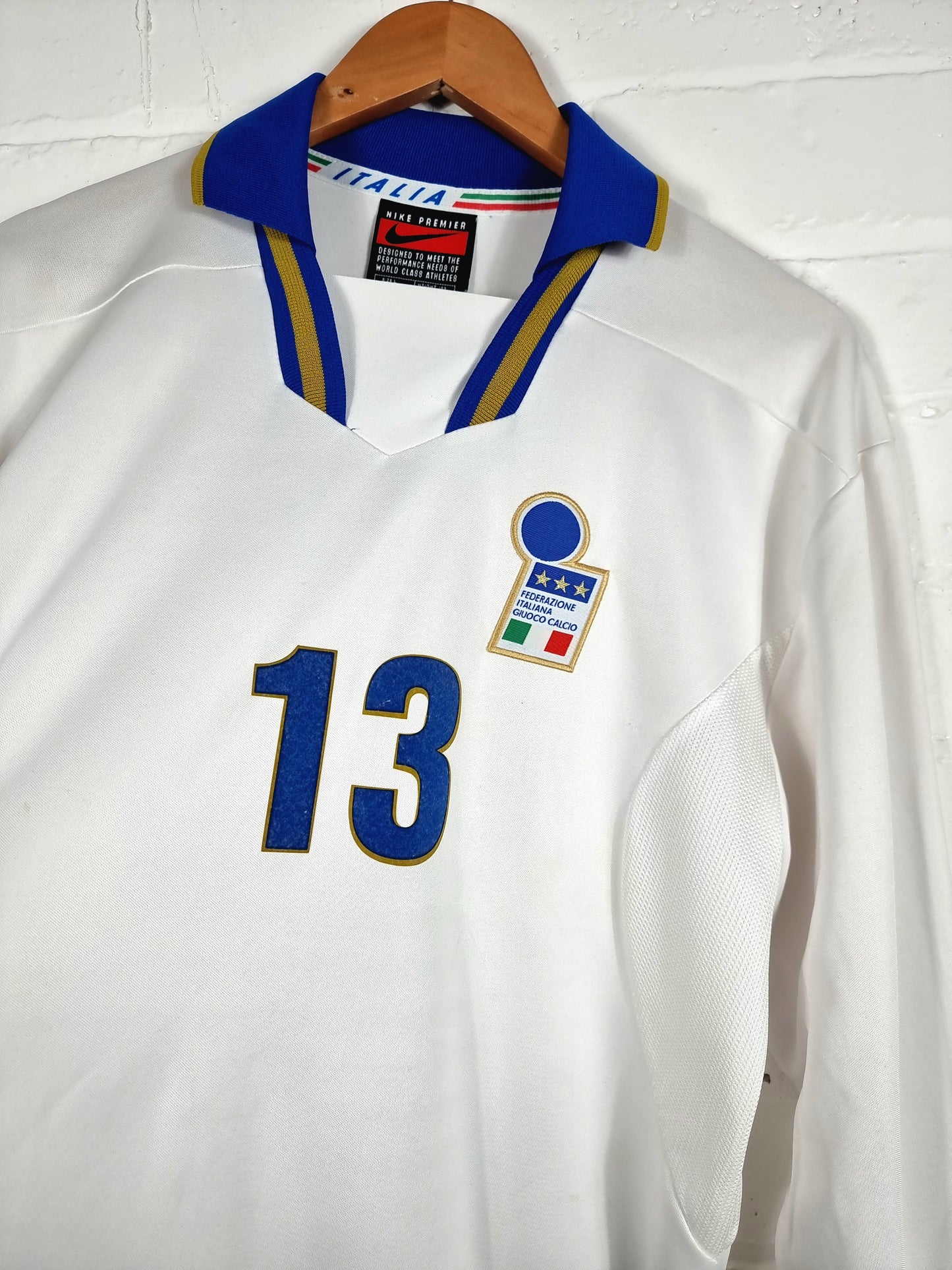 Nike Italy 1996/97 Long Sleeve Match Issue Away Shirt Large