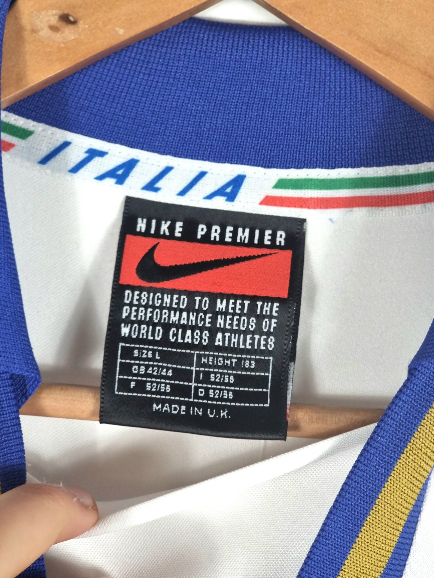 Nike Italy 1996/97 Long Sleeve Match Issue Away Shirt Large