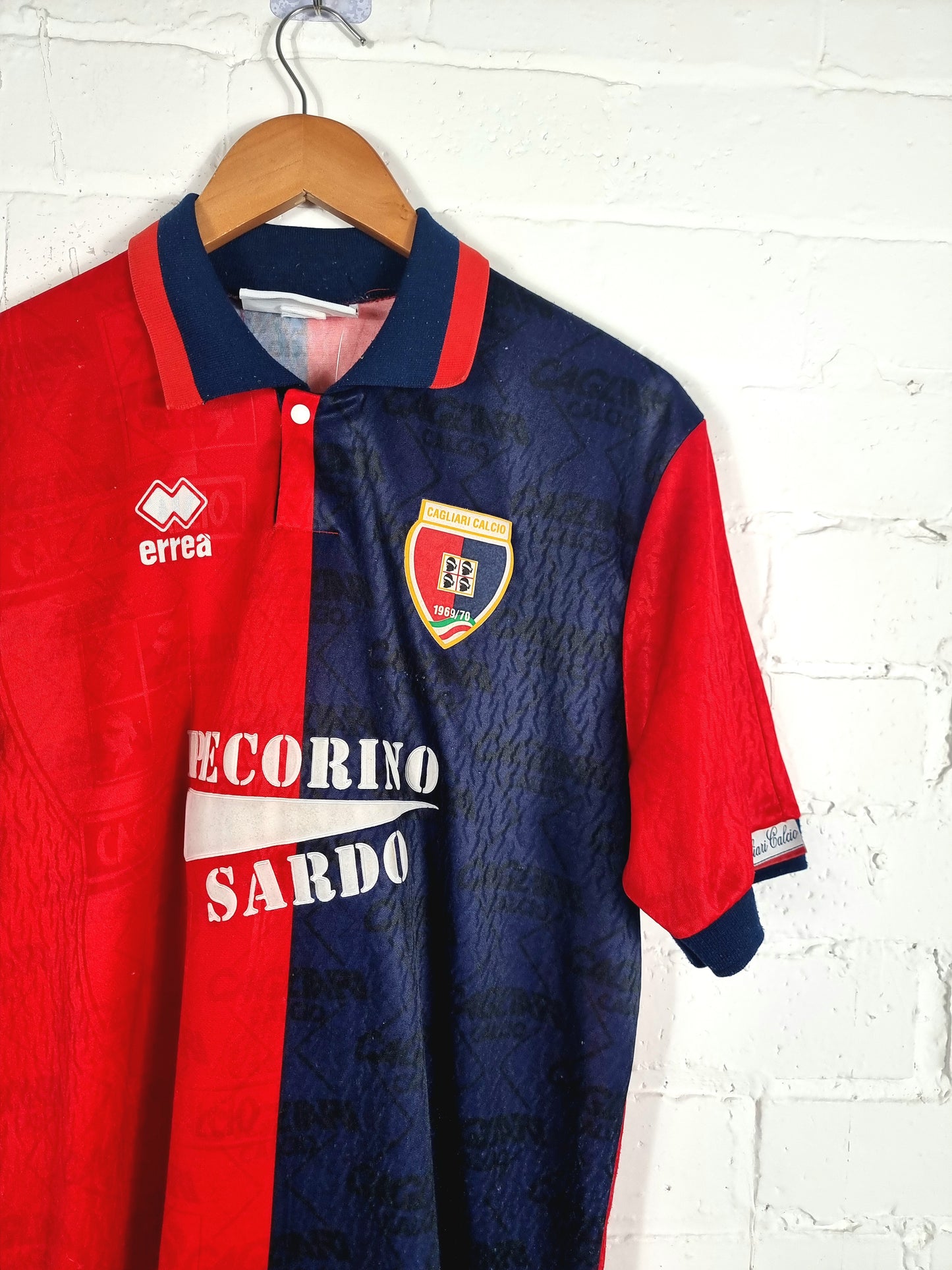 Errea Cagliari 1993/96 Home Shirt Medium