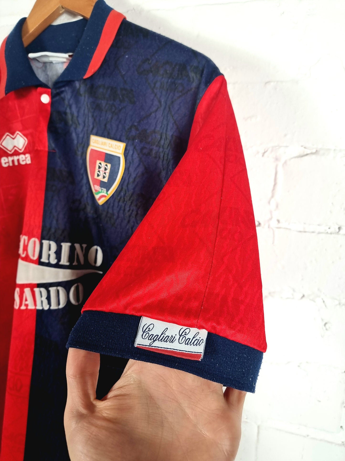 Errea Cagliari 1993/96 Home Shirt Medium