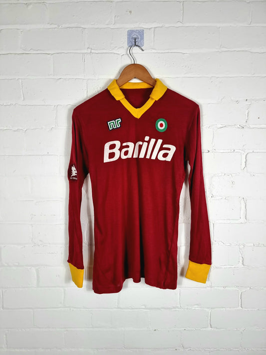 Ennerre Roma 1986/87 Long Sleeve Home Shirt Small