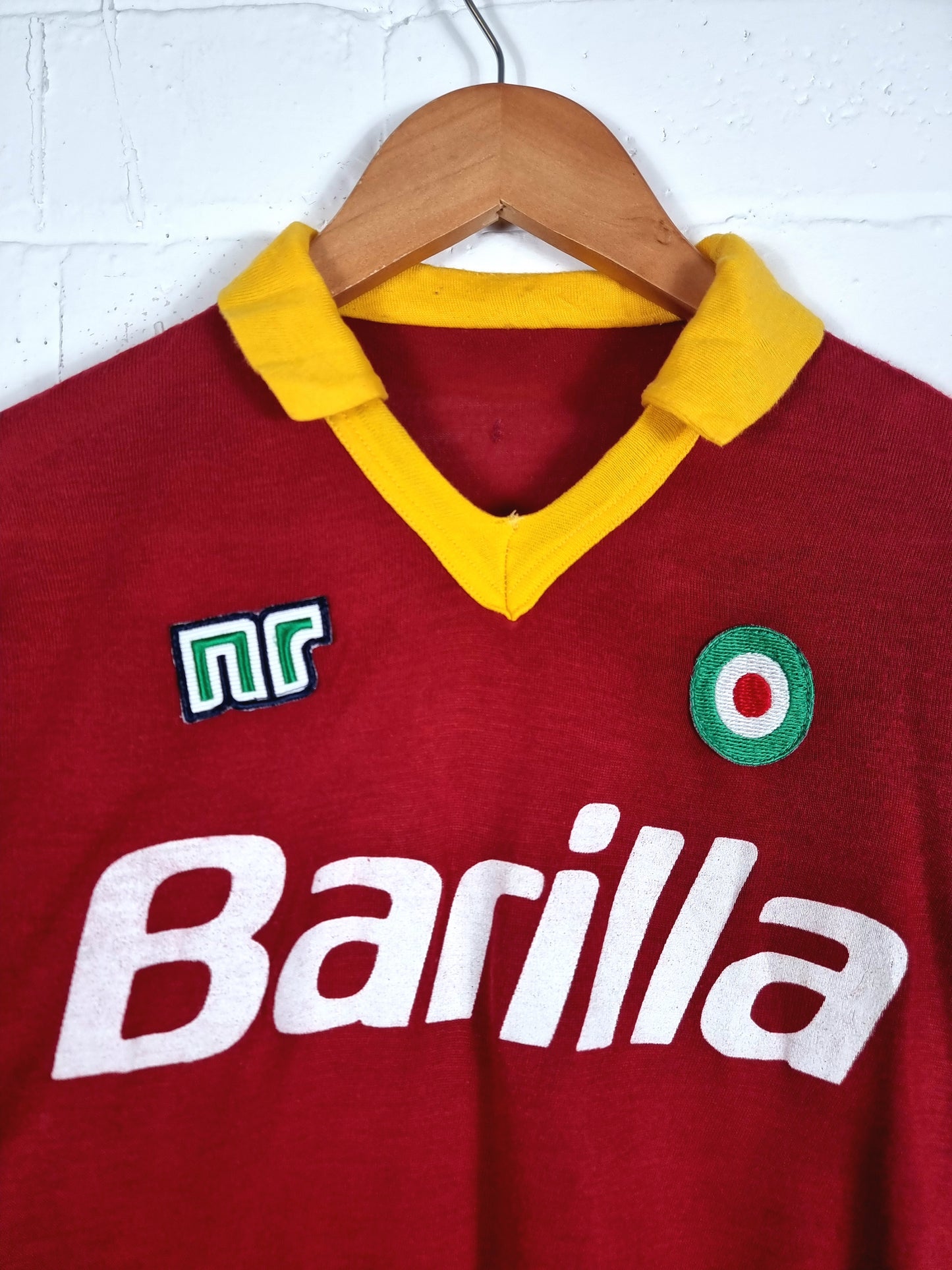 Ennerre Roma 1986/87 Long Sleeve Home Shirt Small