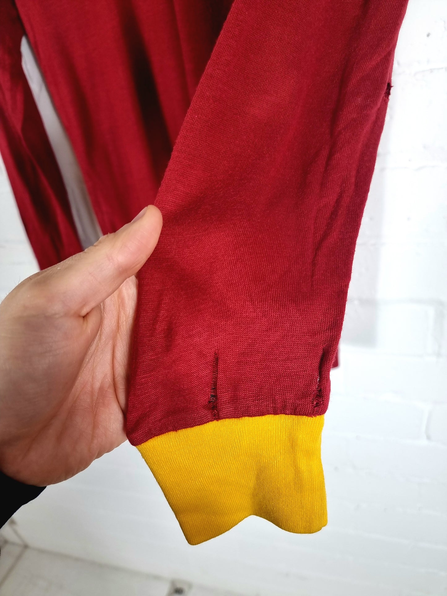 Ennerre Roma 1986/87 Long Sleeve Home Shirt Small