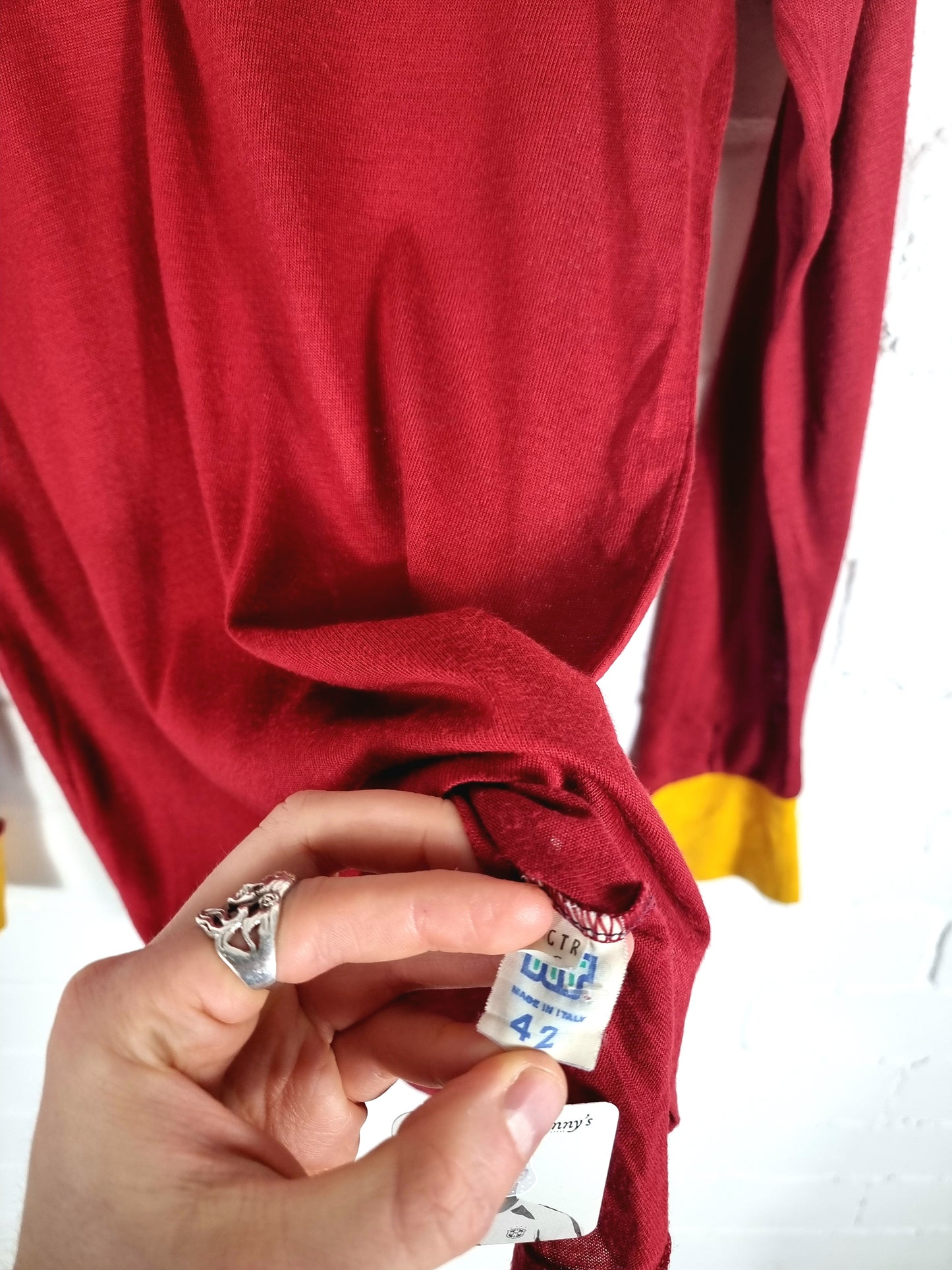 Ennerre Roma 1986/87 Long Sleeve Home Shirt Small