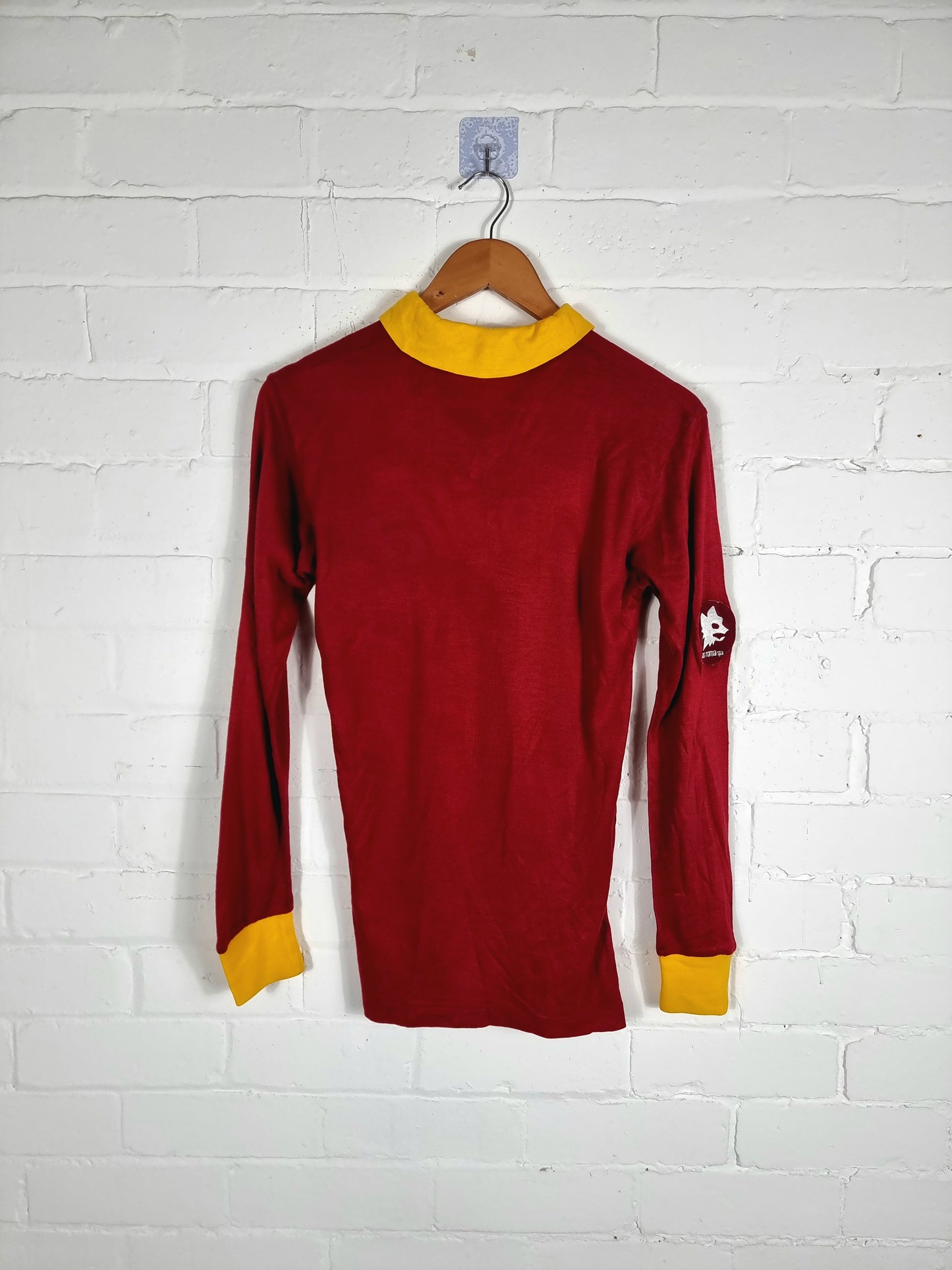 Ennerre Roma 1986/87 Long Sleeve Home Shirt Small