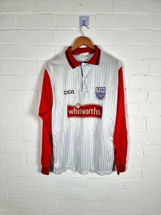 Cica Rushden & Diamonds 1995/97 Long Sleeve Match Issue Home Shirt Large