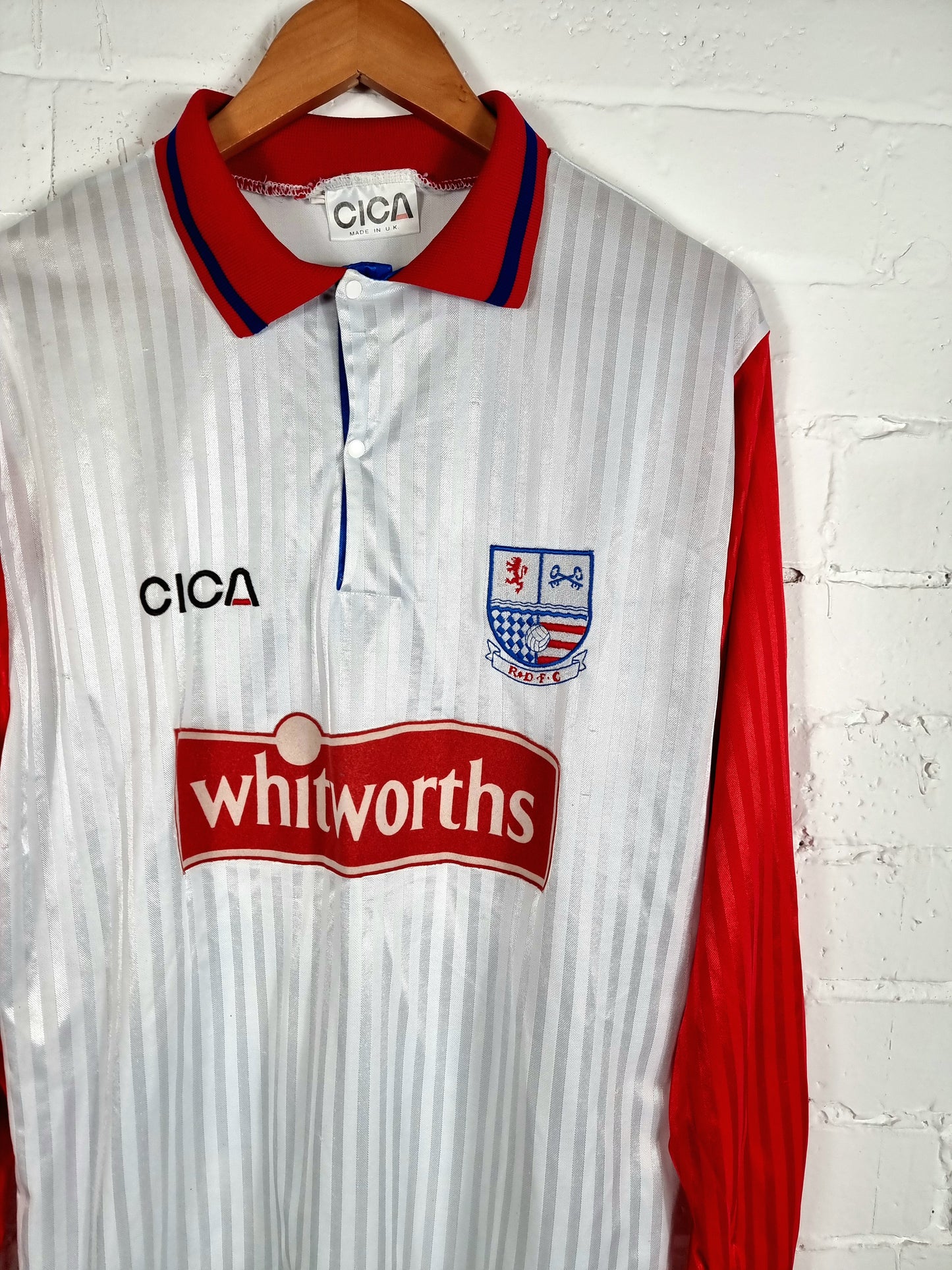 Cica Rushden & Diamonds 1995/97 Long Sleeve Match Issue Home Shirt Large