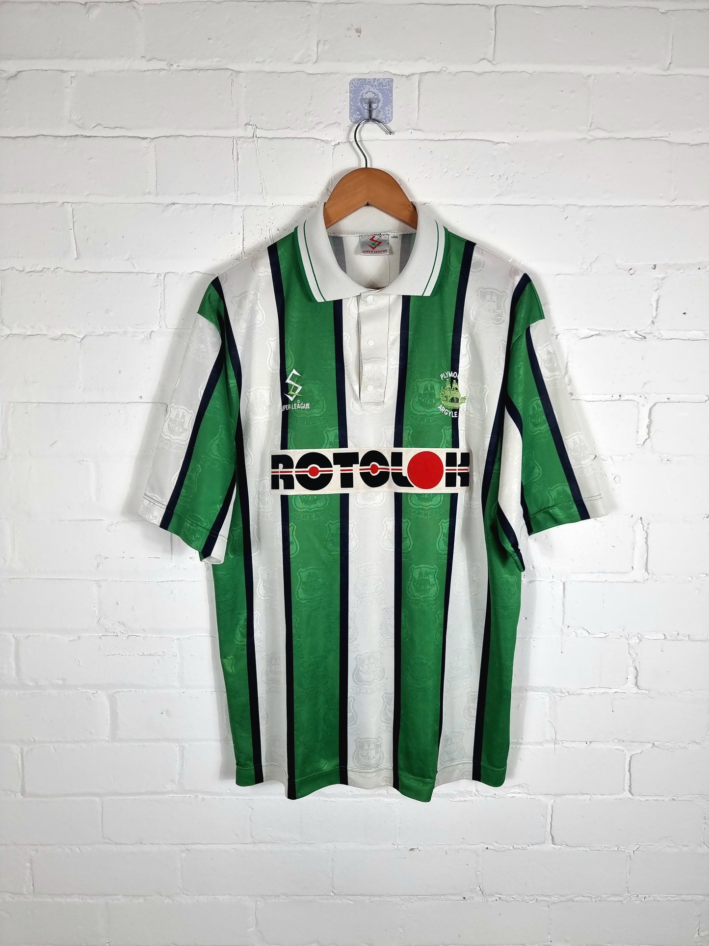 Super League Plymouth Argyle 1996/1998 Home Shirt Large