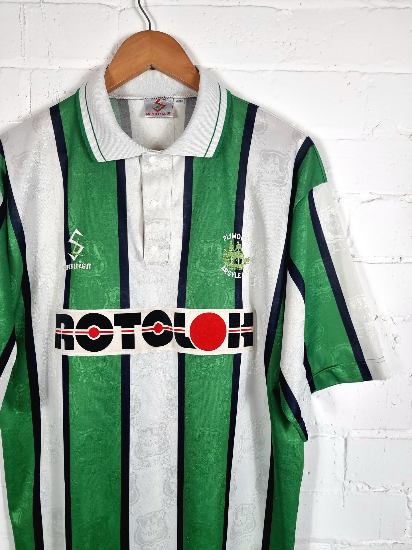 Super League Plymouth Argyle 1996/1998 Home Shirt Large