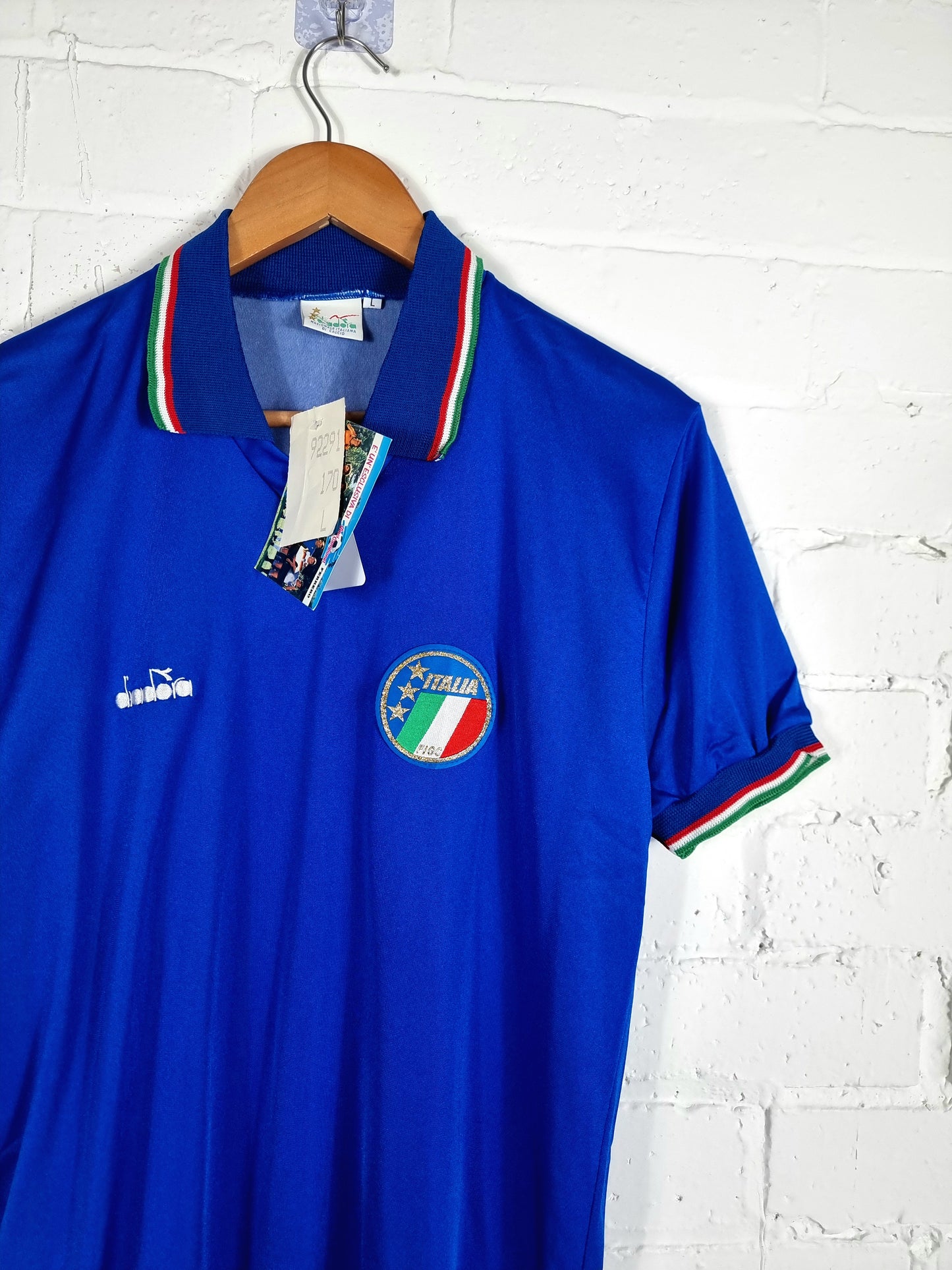 Diadora Italy 1986/90 Deadstock Home Shirt Large