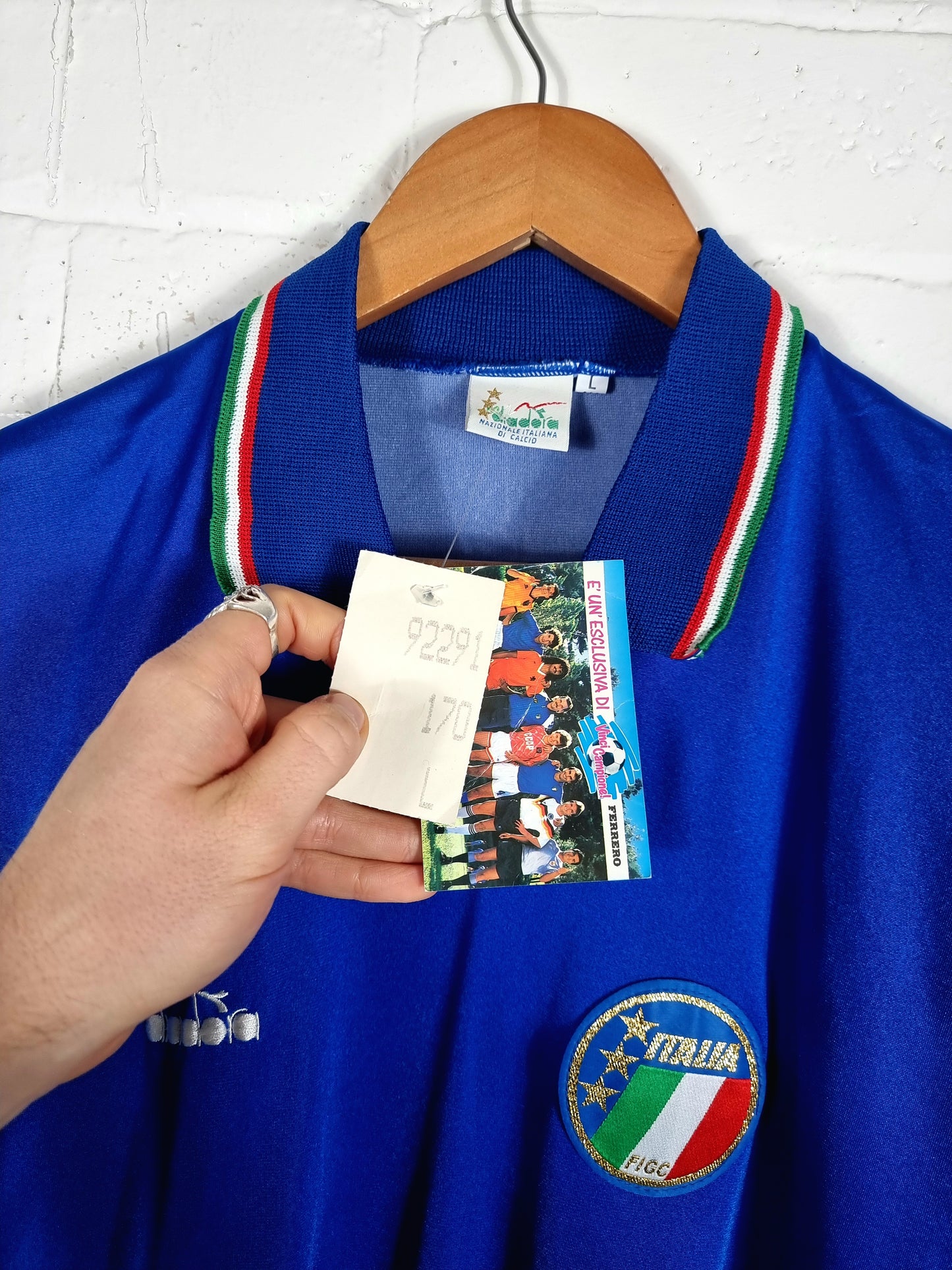 Diadora Italy 1986/90 Deadstock Home Shirt Large