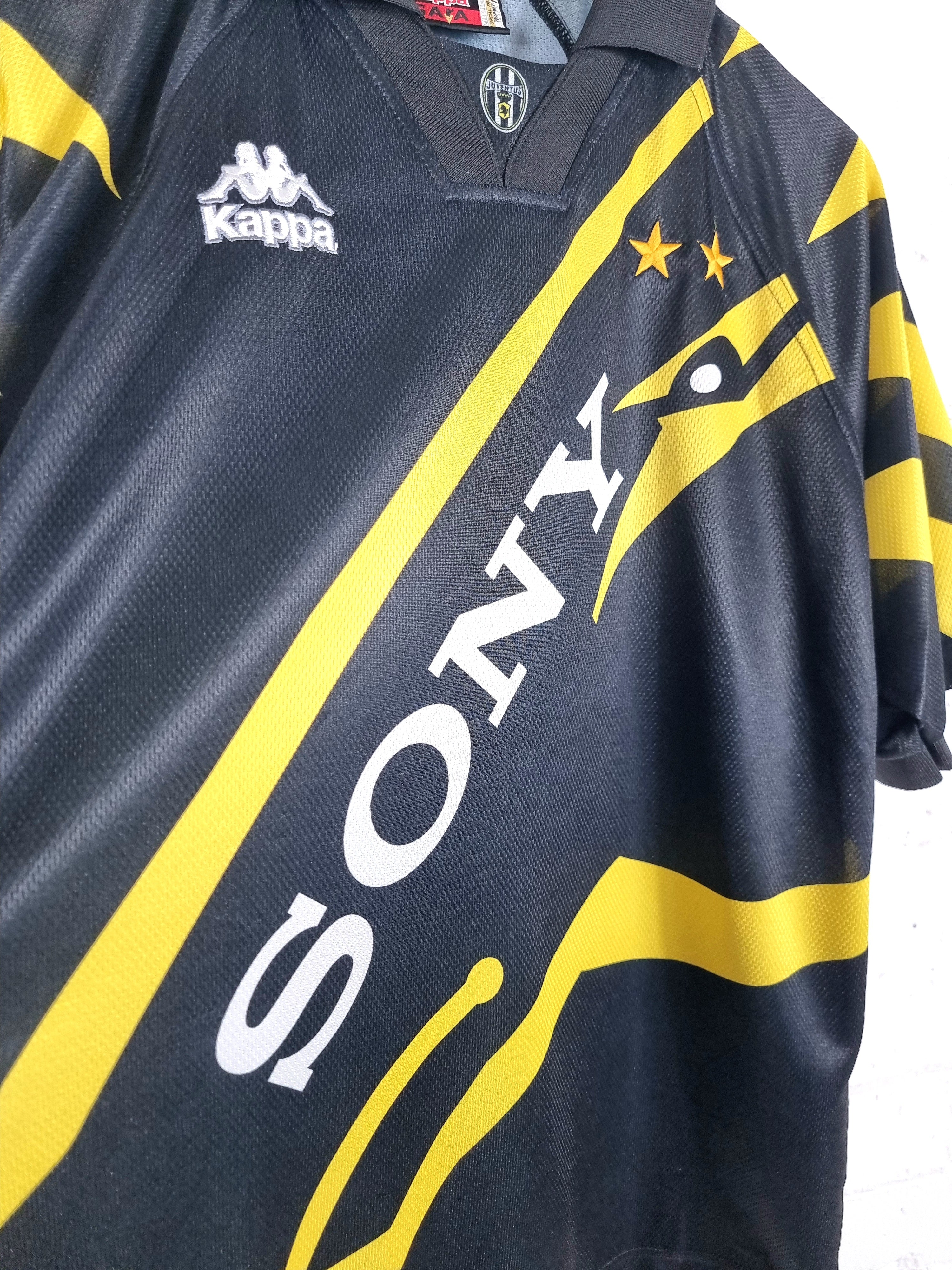 【正規支給品96-97 Kappa Juventus  L/S #23】 1996/97 JUVENTUS Vintage Kappa Home Football Shirt Jersey (L) SONY