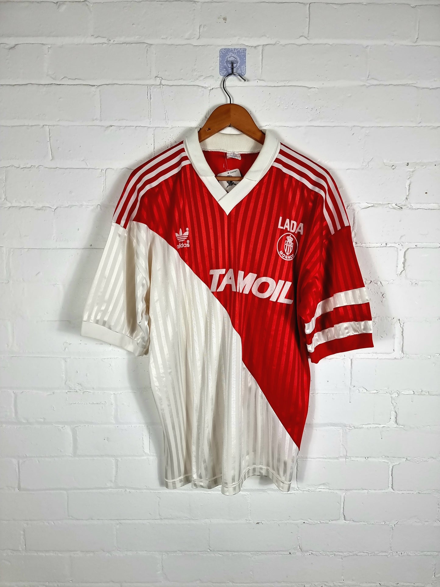 Adidas A.S Monaco 1991/92 Home Shirt Large