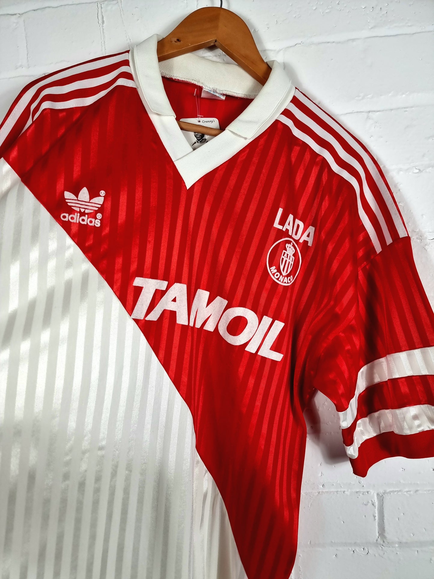 Adidas A.S Monaco 1991/92 Home Shirt Large