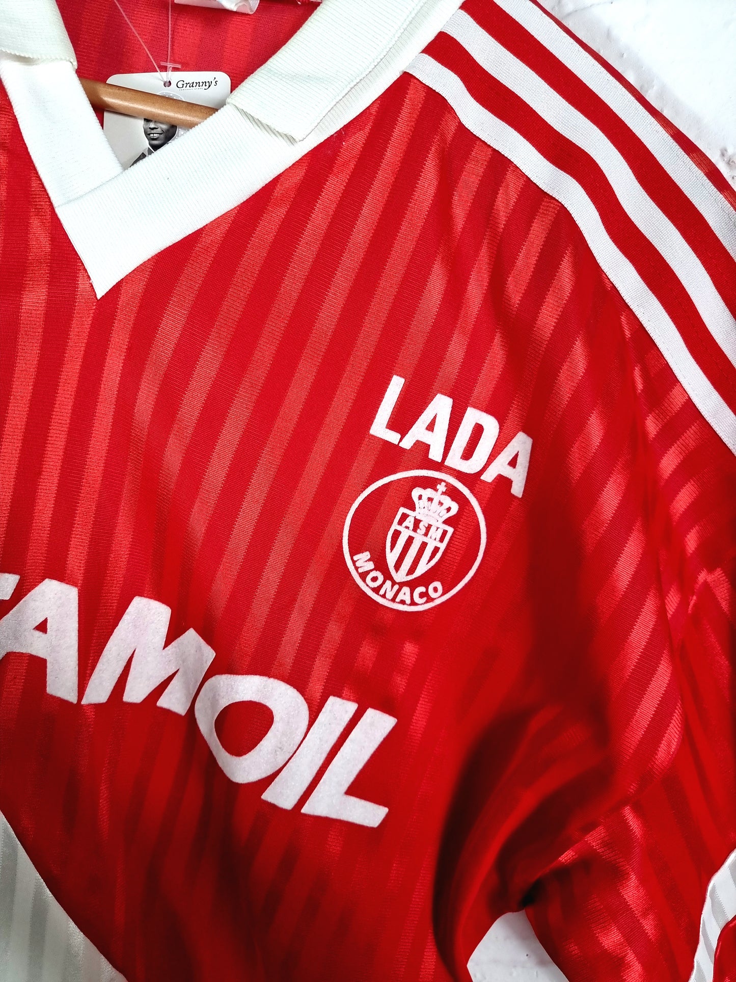 Adidas A.S Monaco 1991/92 Home Shirt Large