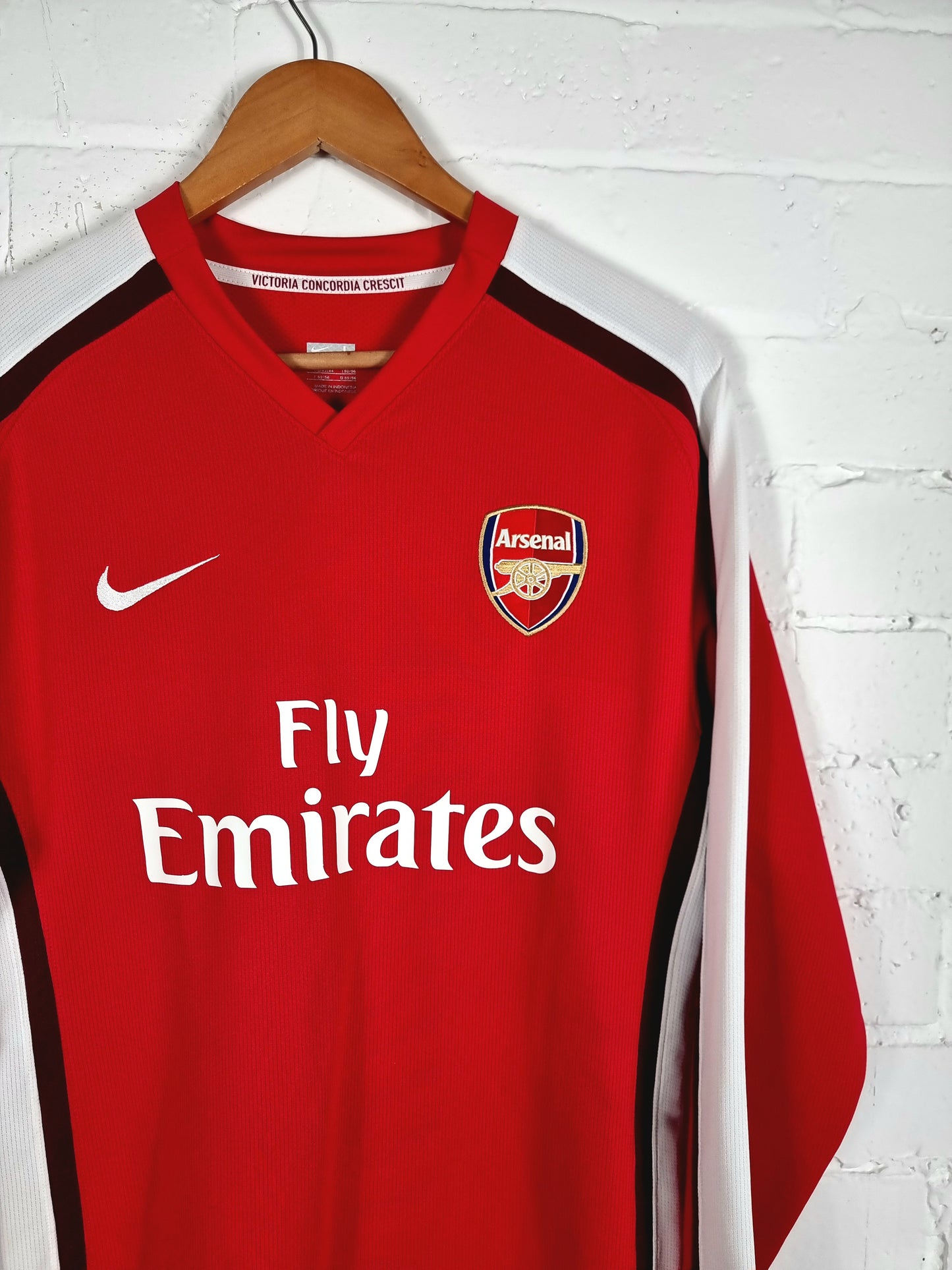 Nike Arsenal 2008/10 'Fabregas 4' Player Issue Long Sleeve Champions League Home Shirt Large