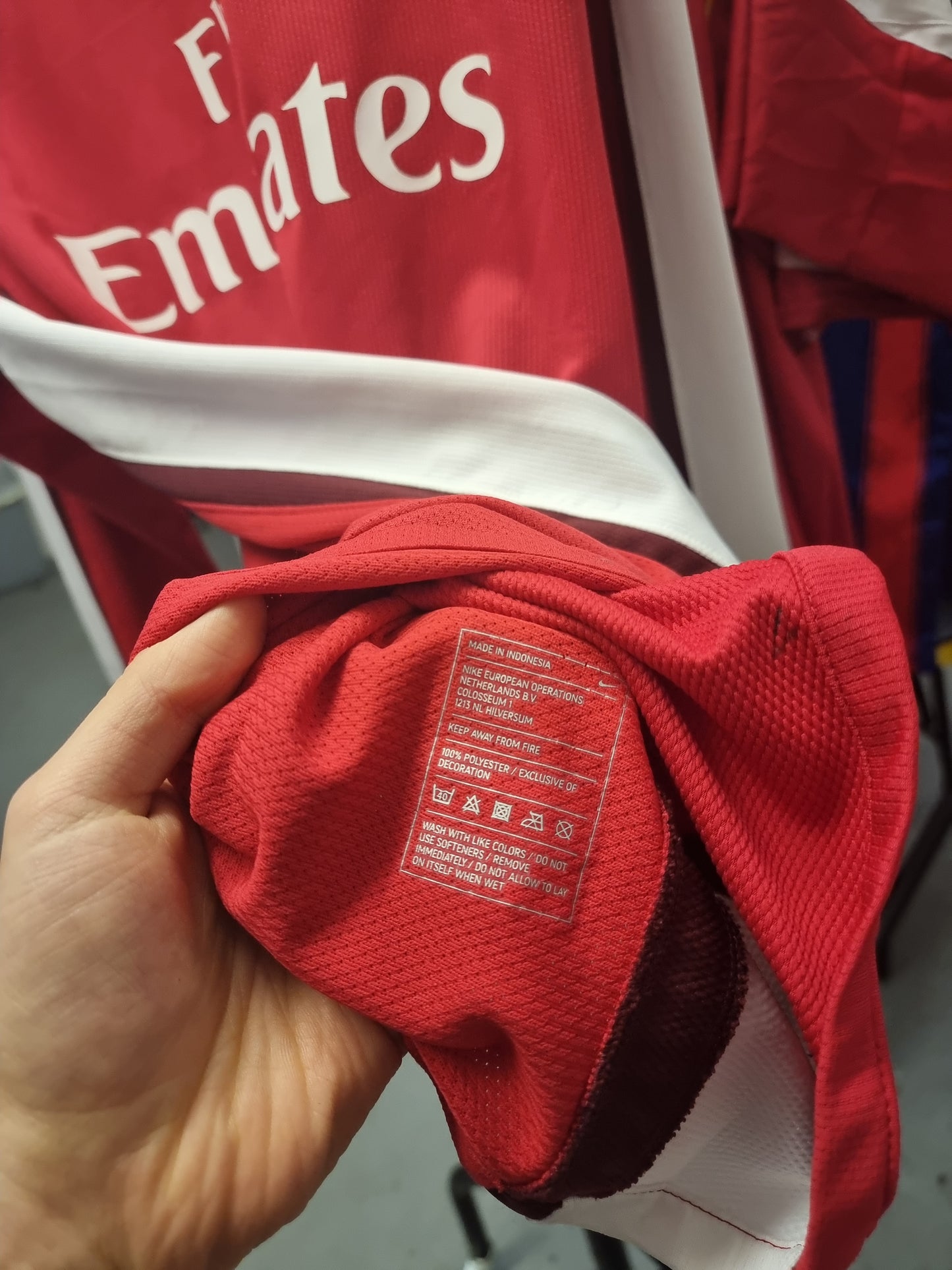 Nike Arsenal 2008/10 'Fabregas 4' Player Issue Long Sleeve Champions League Home Shirt Large