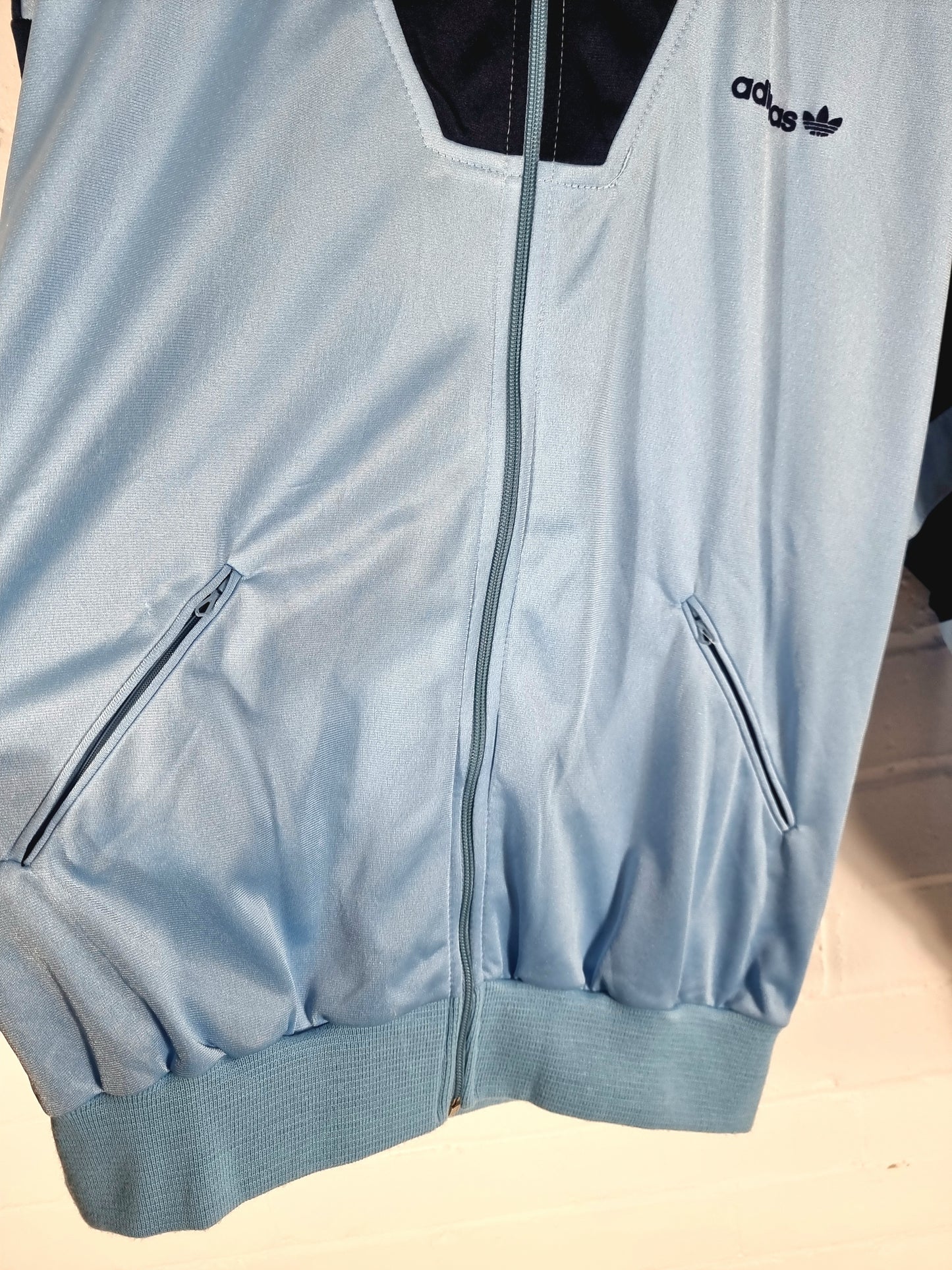 Adidas Ventex 1980s Blue Vintage Track Jacket Medium