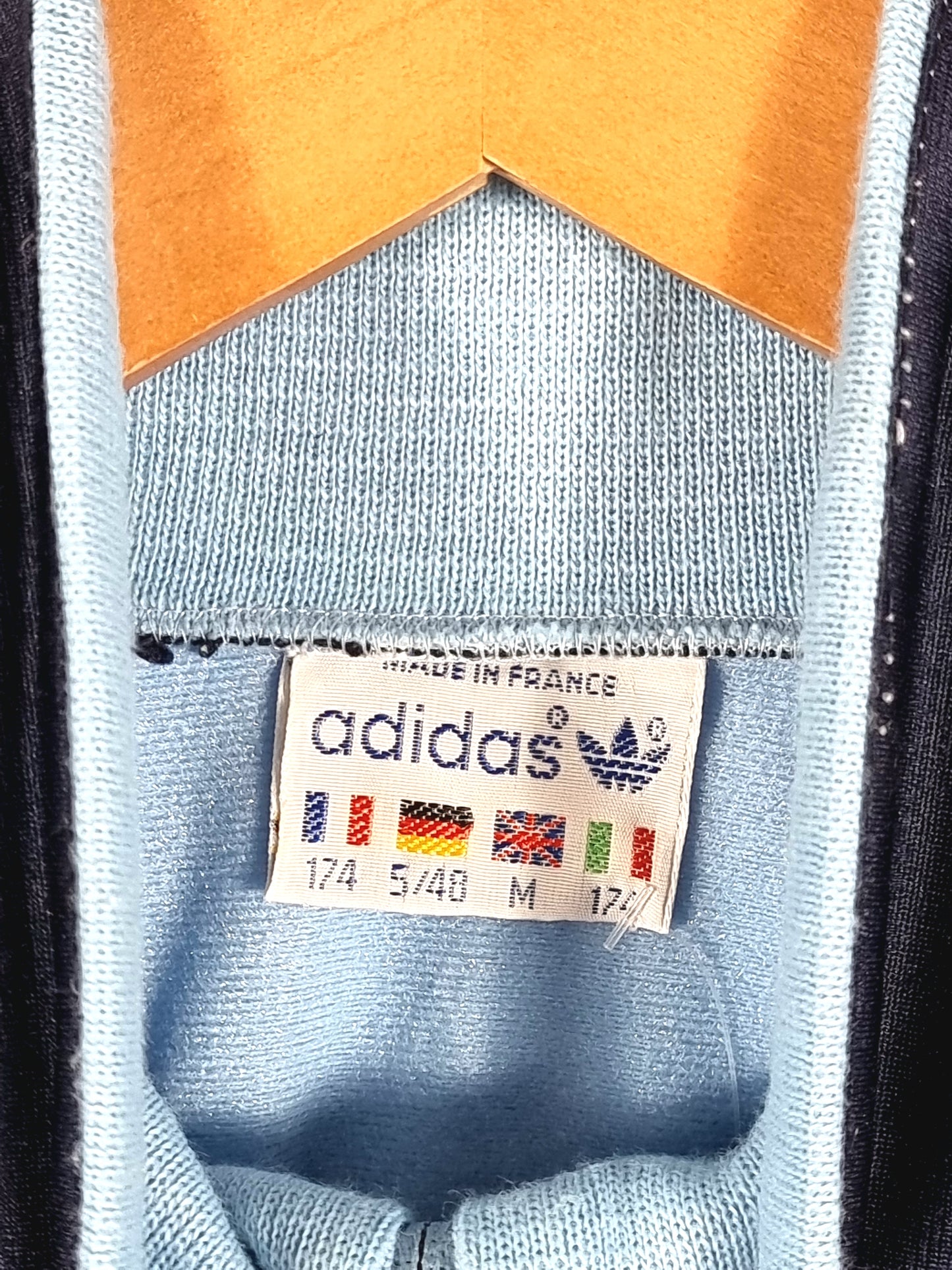 Adidas Ventex 1980s Blue Vintage Track Jacket Medium