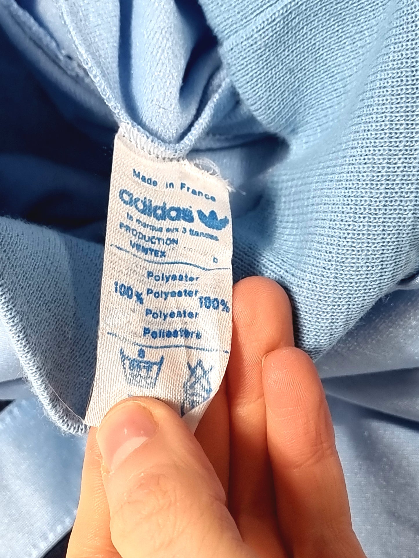 Adidas Ventex 1980s Blue Vintage Track Jacket Medium