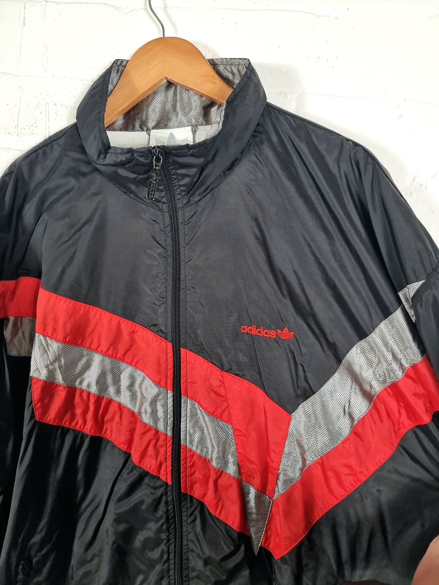 Adidas 1990s Vintage Block Colour Shell Jacket XL